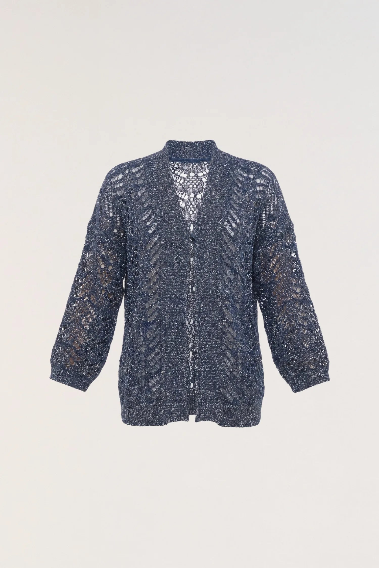 Cardigan dazzling in maglia traforata