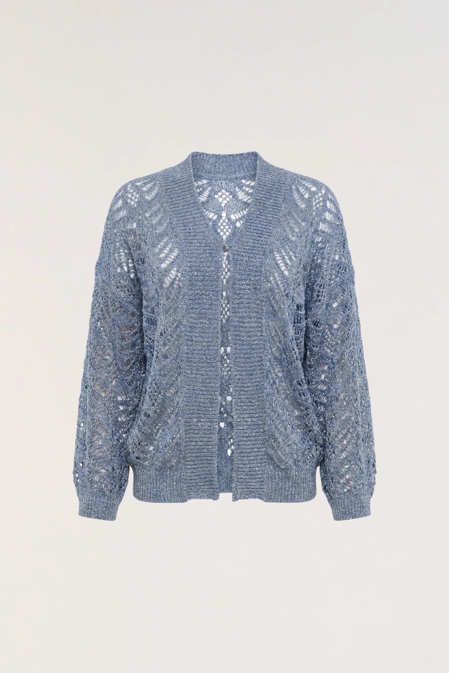 Cardigan dazzling in maglia traforata