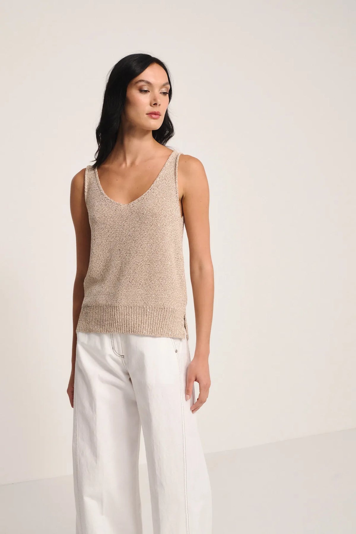 Top sparkling in maglia