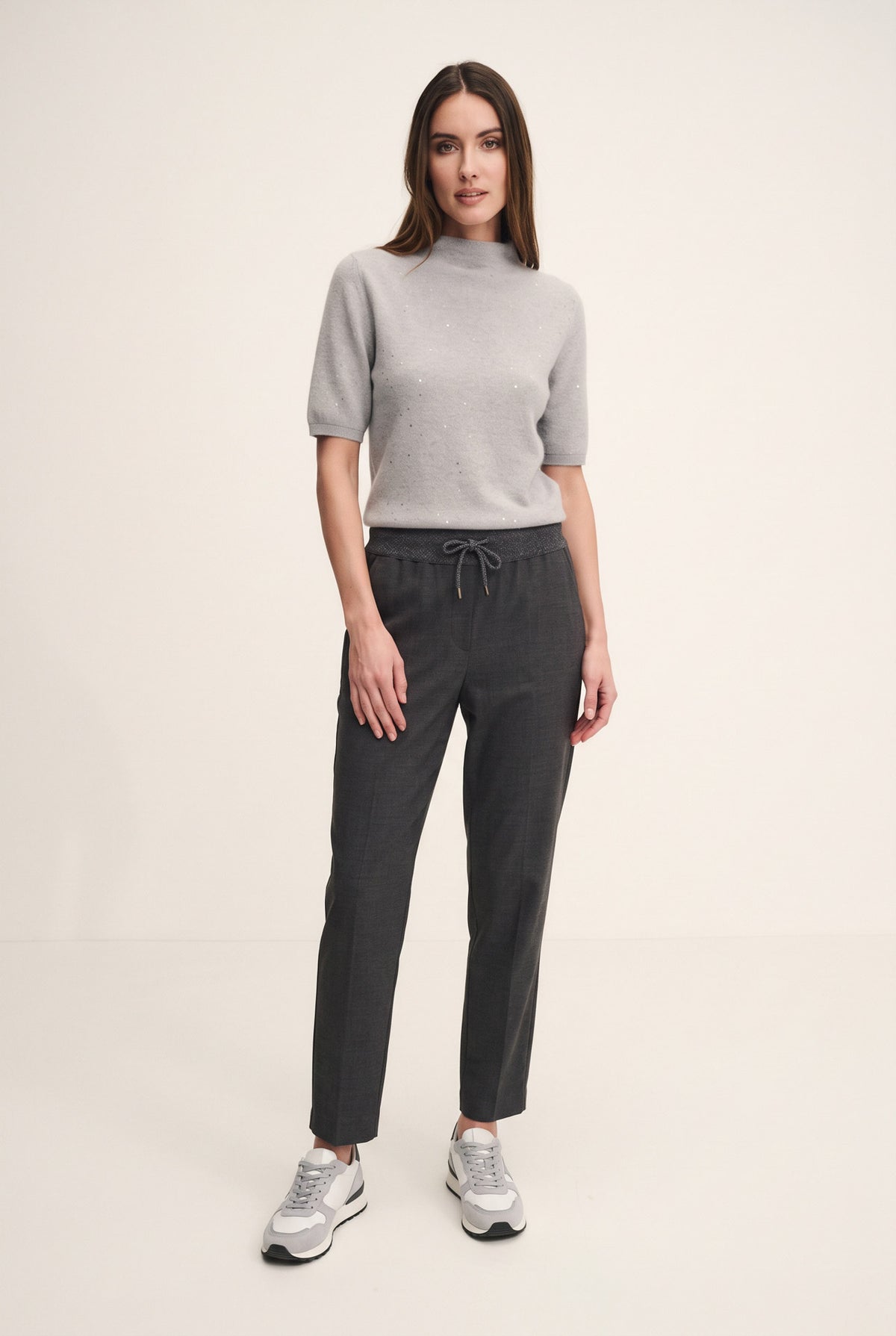 Pantalone a sigaretta in fresco lana