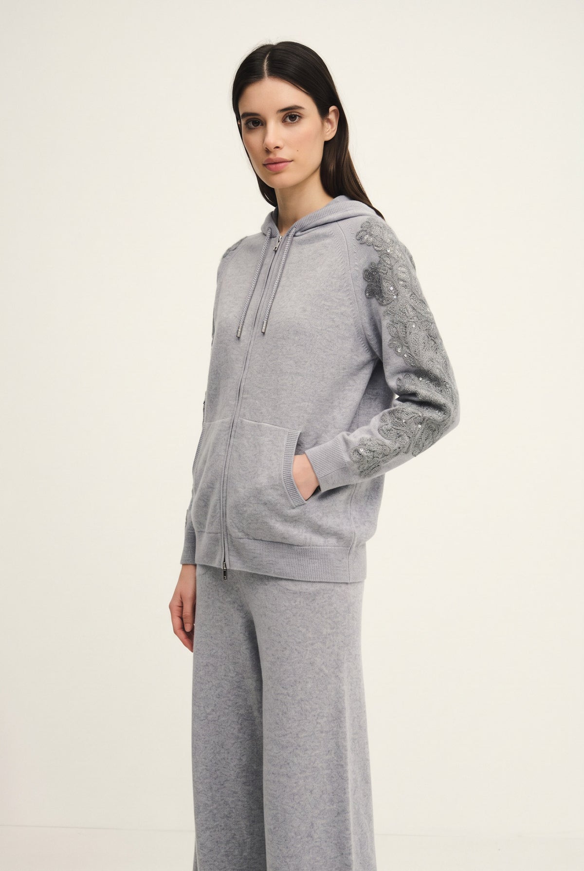 Felpa in maglia Bloom Embroidery
