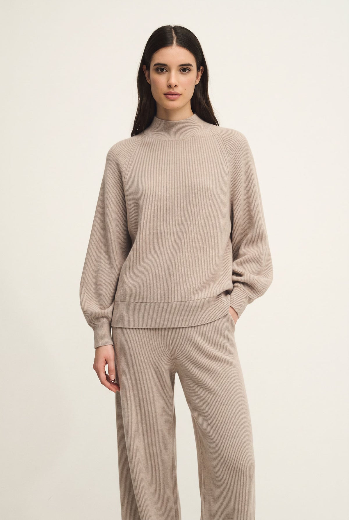 Half-zip English rib jumper