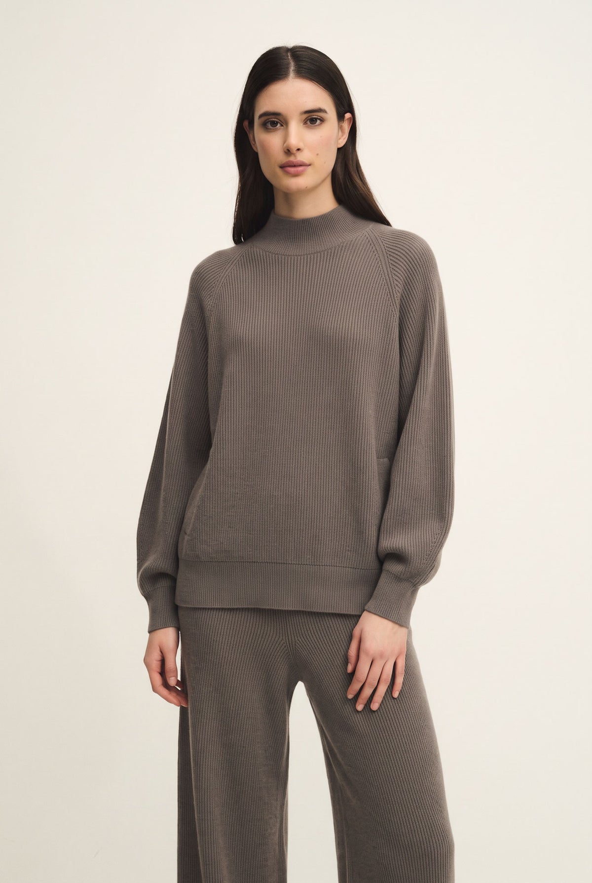 Half-zip English rib jumper
