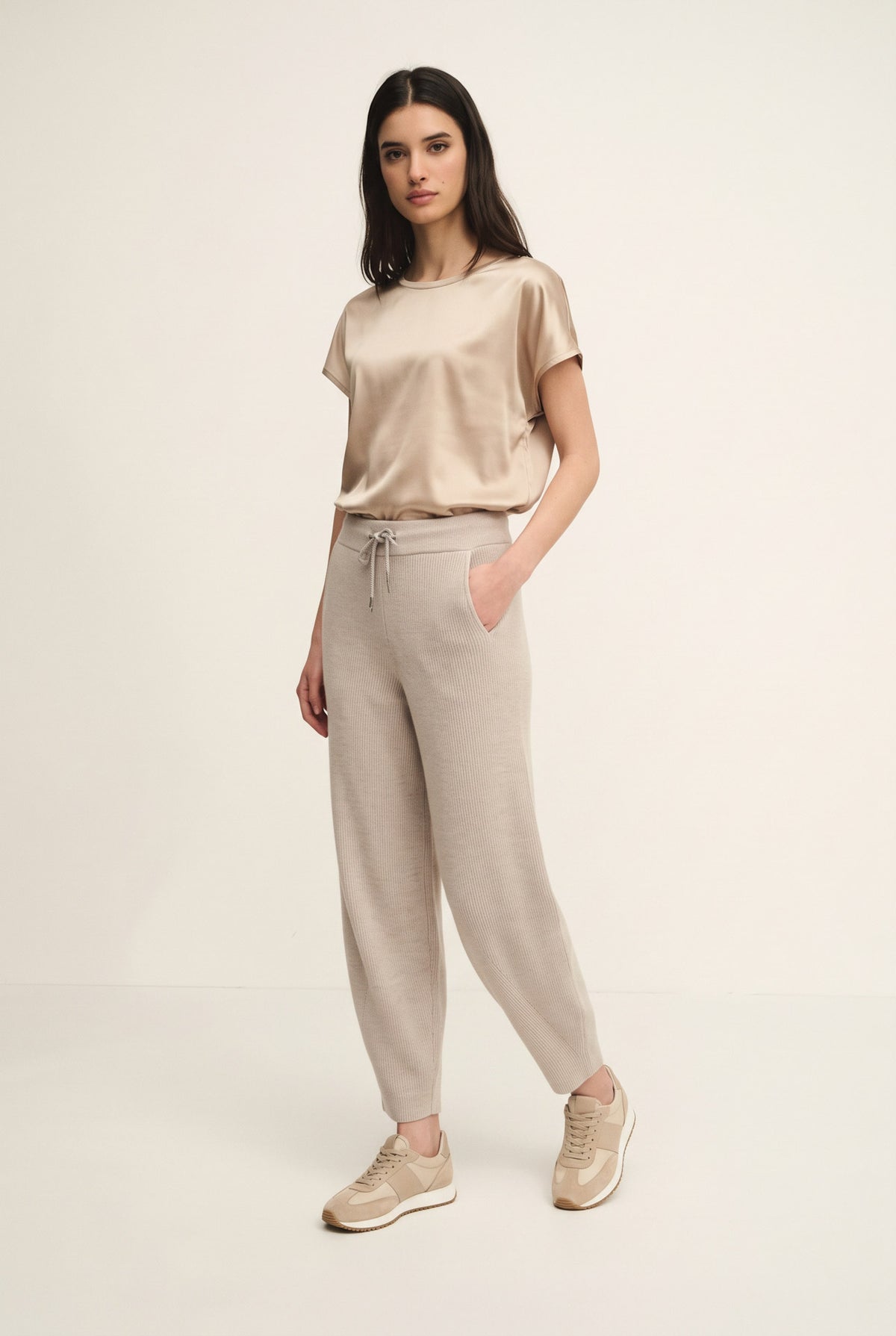 English knit balloon trousers