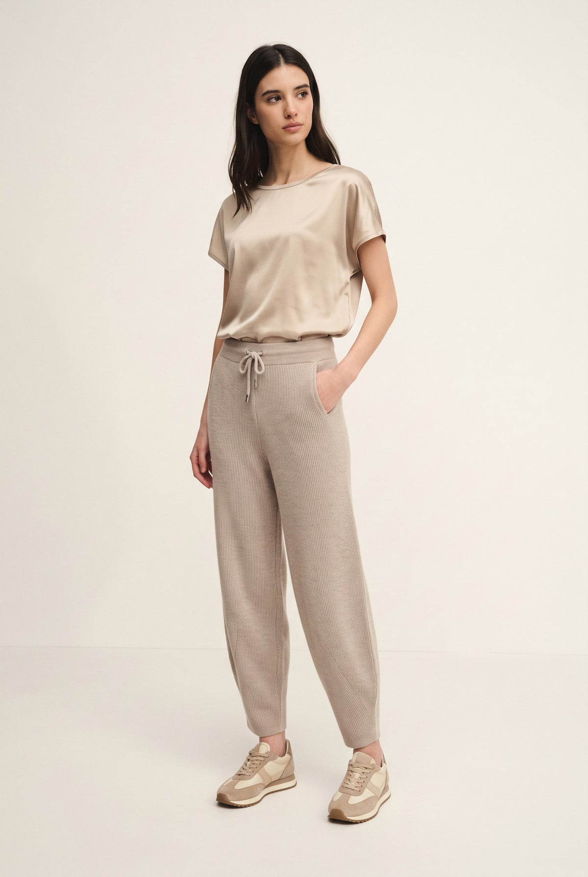 English knit balloon trousers