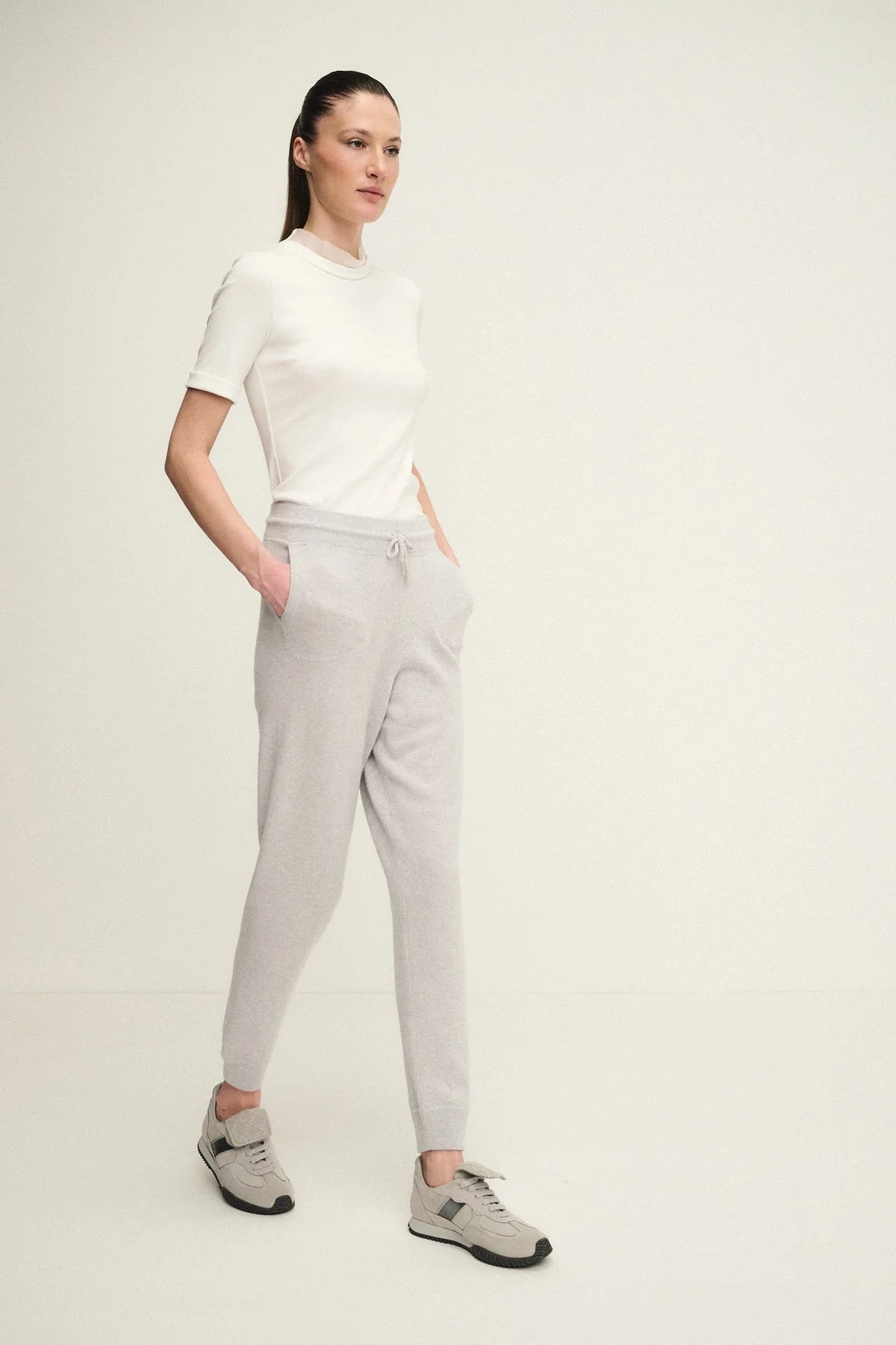 Pantaloni in maglia di cashmere