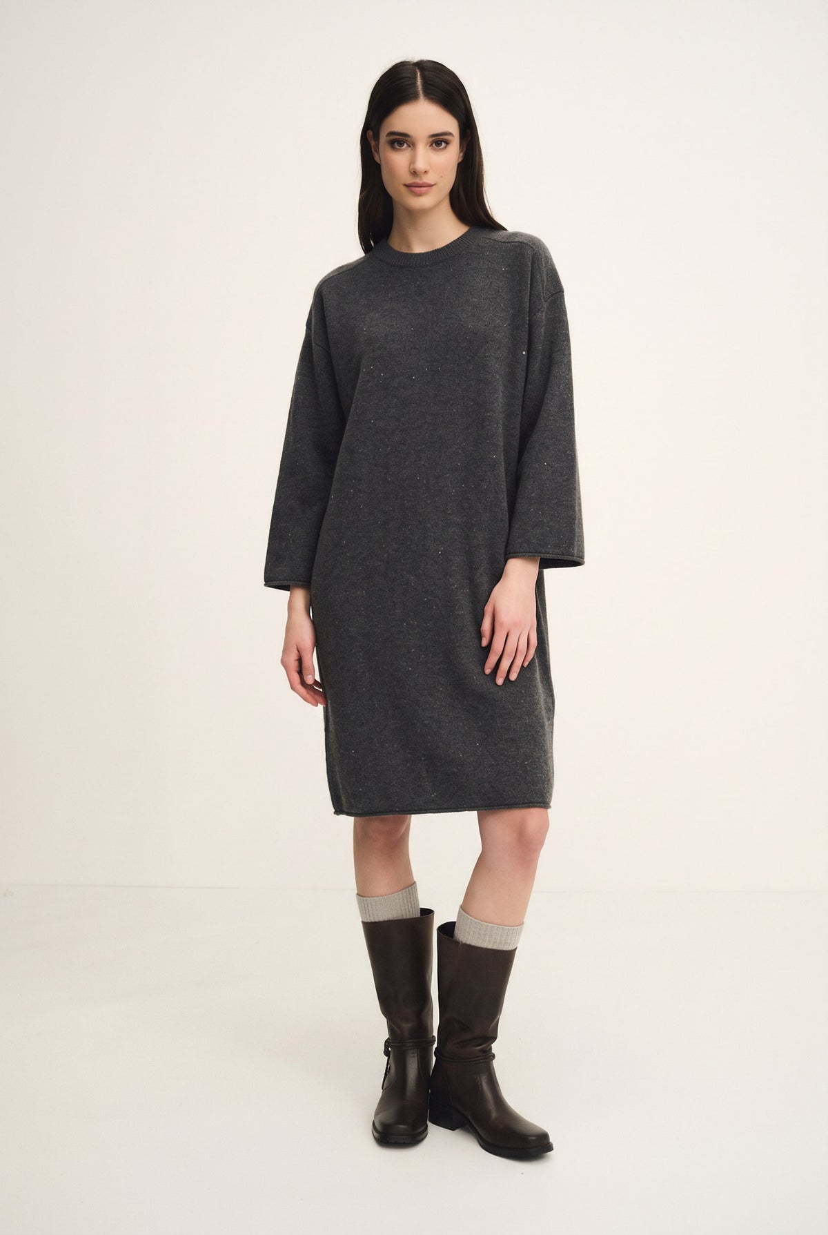 Abito dazzling in maglia di cashmere