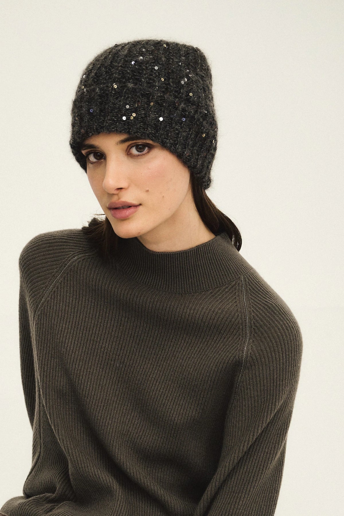 Cuffia cozy shine in maglia