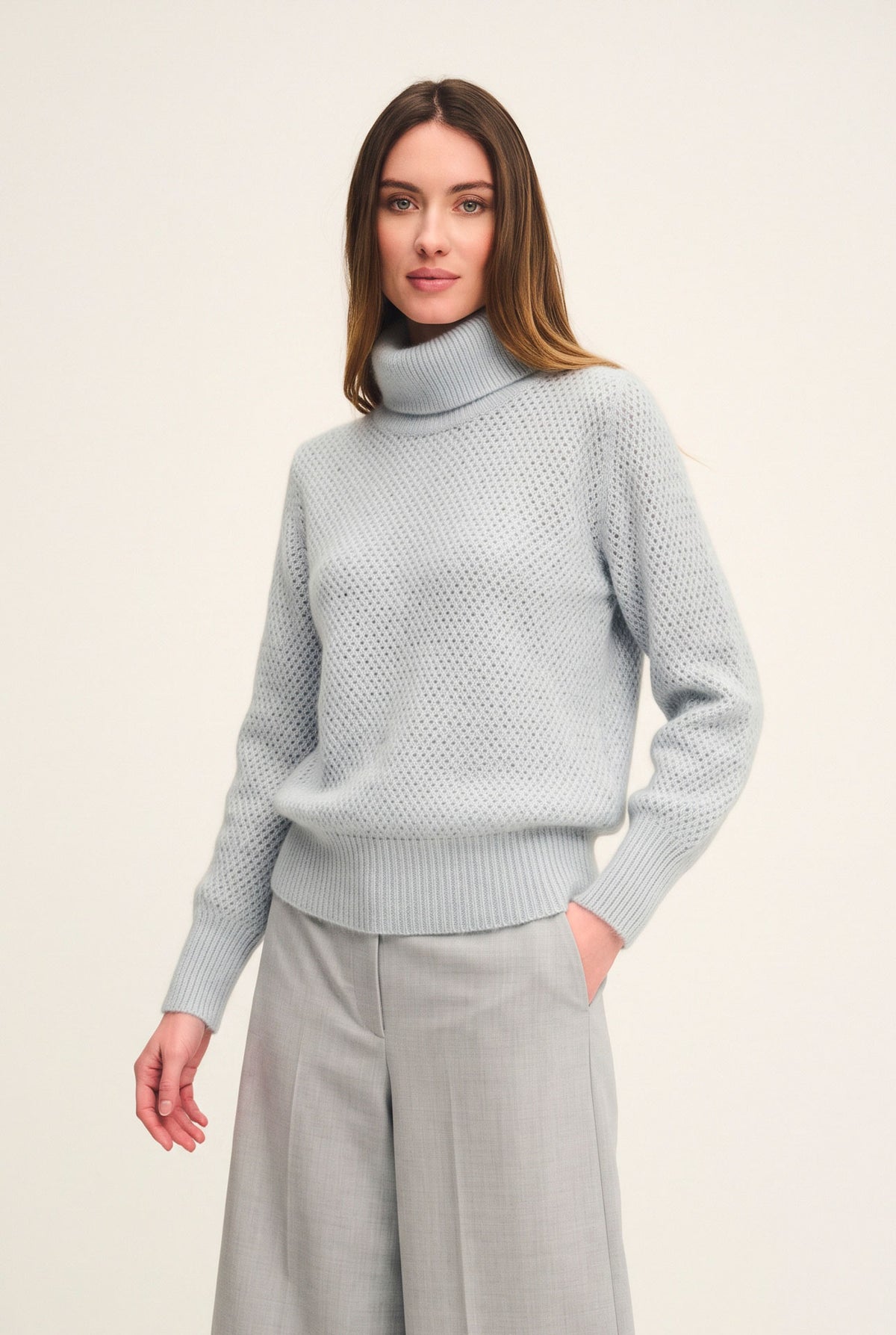 Collo alto shimmer in maglia