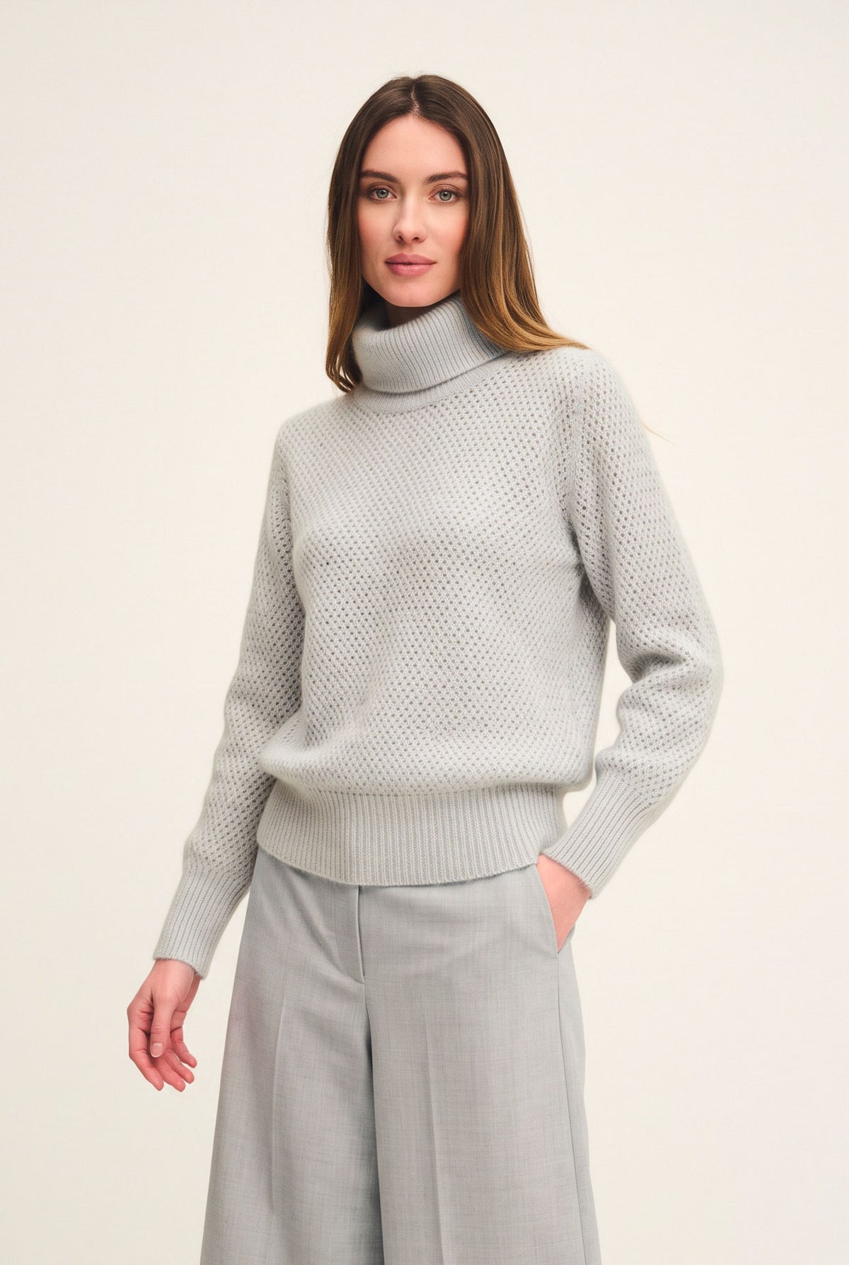 Collo alto shimmer in maglia