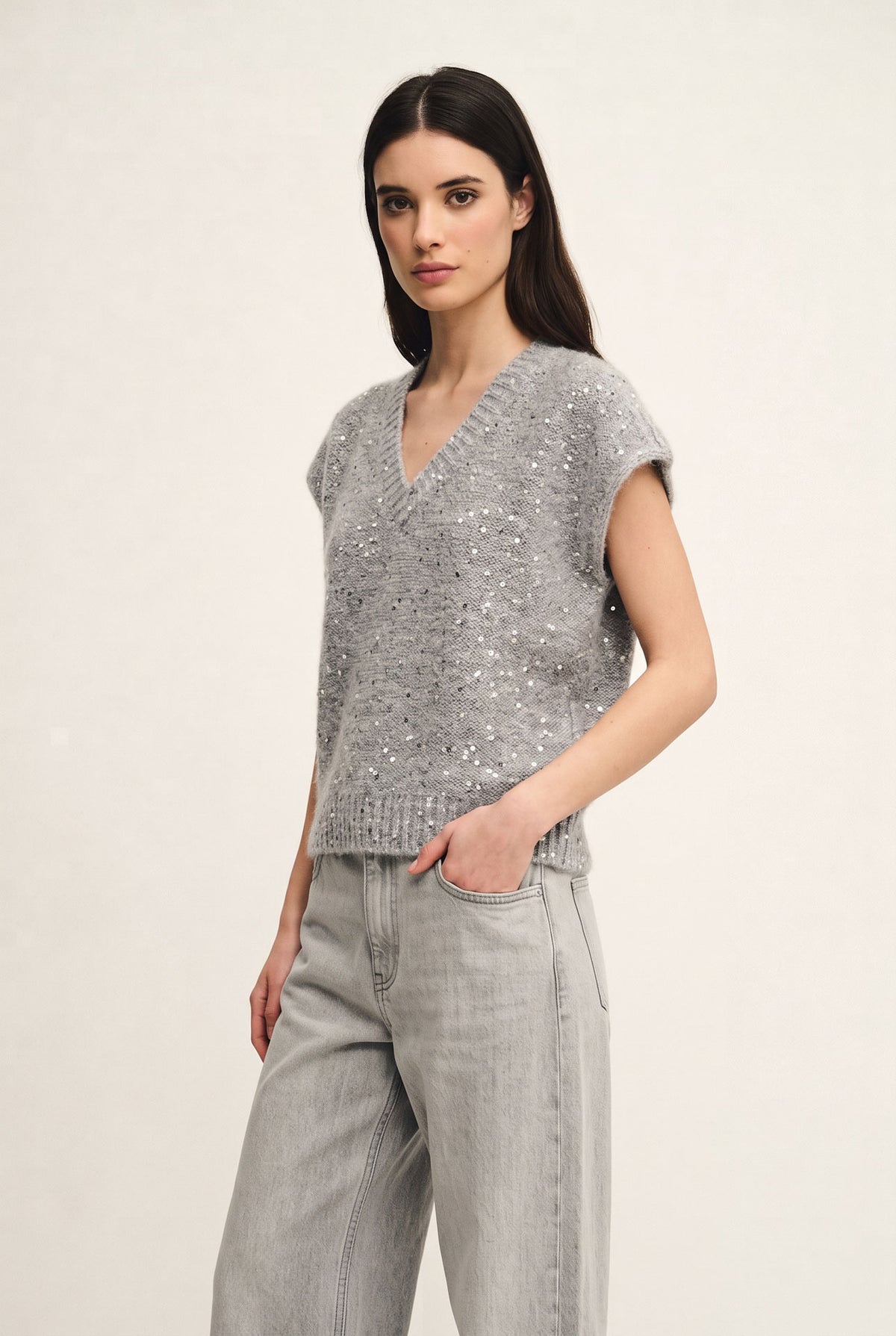 Soft Glow knitted vest