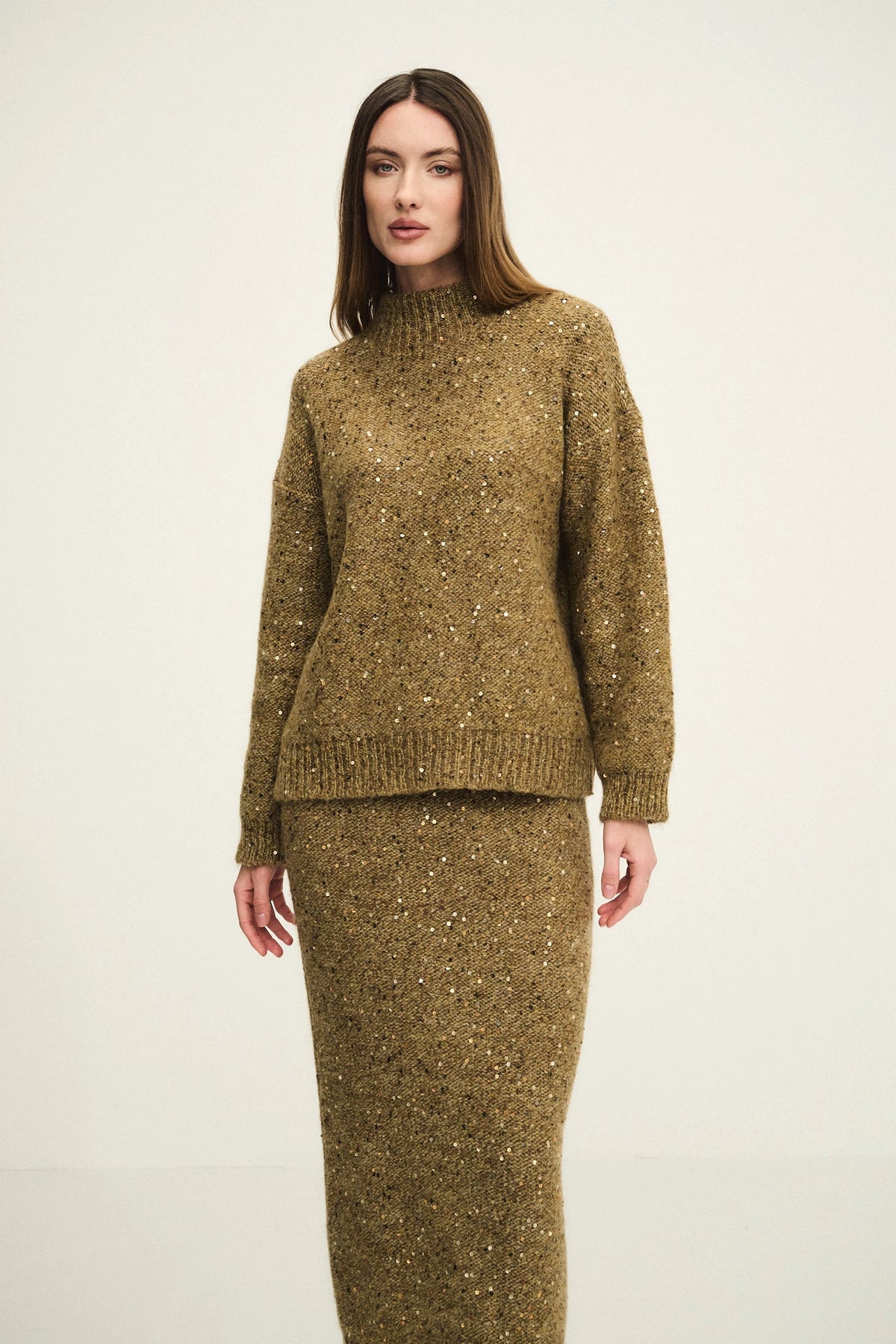 Glow roll-neck jumper
