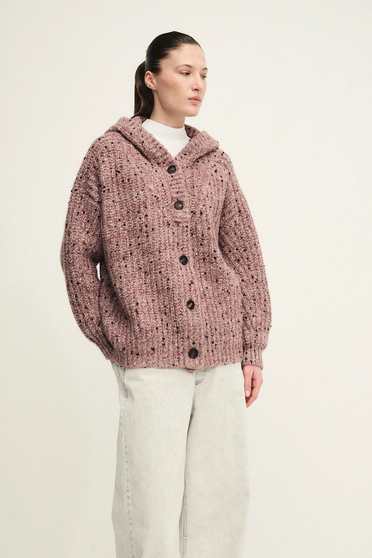 Sparkling English knit cardigan