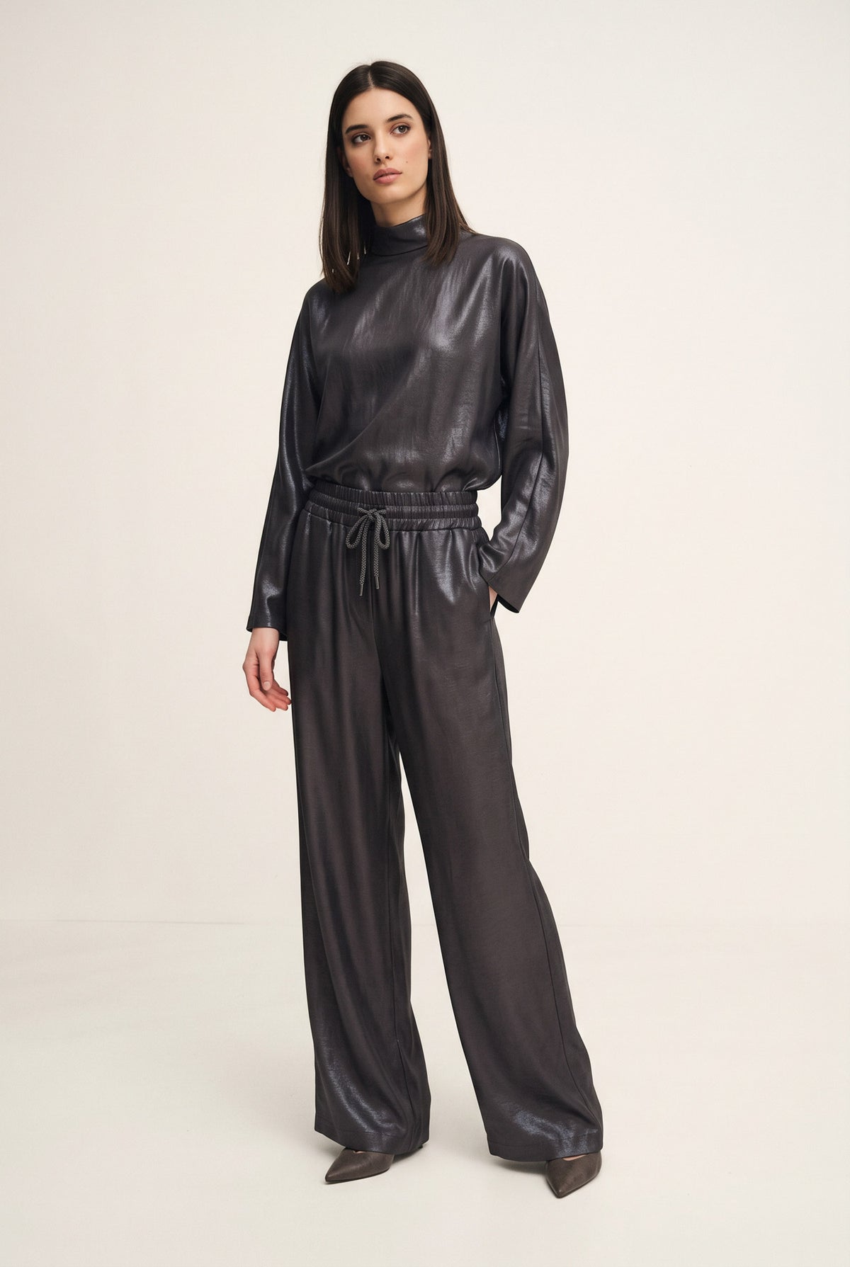 Pantaloni Shiny Fluid