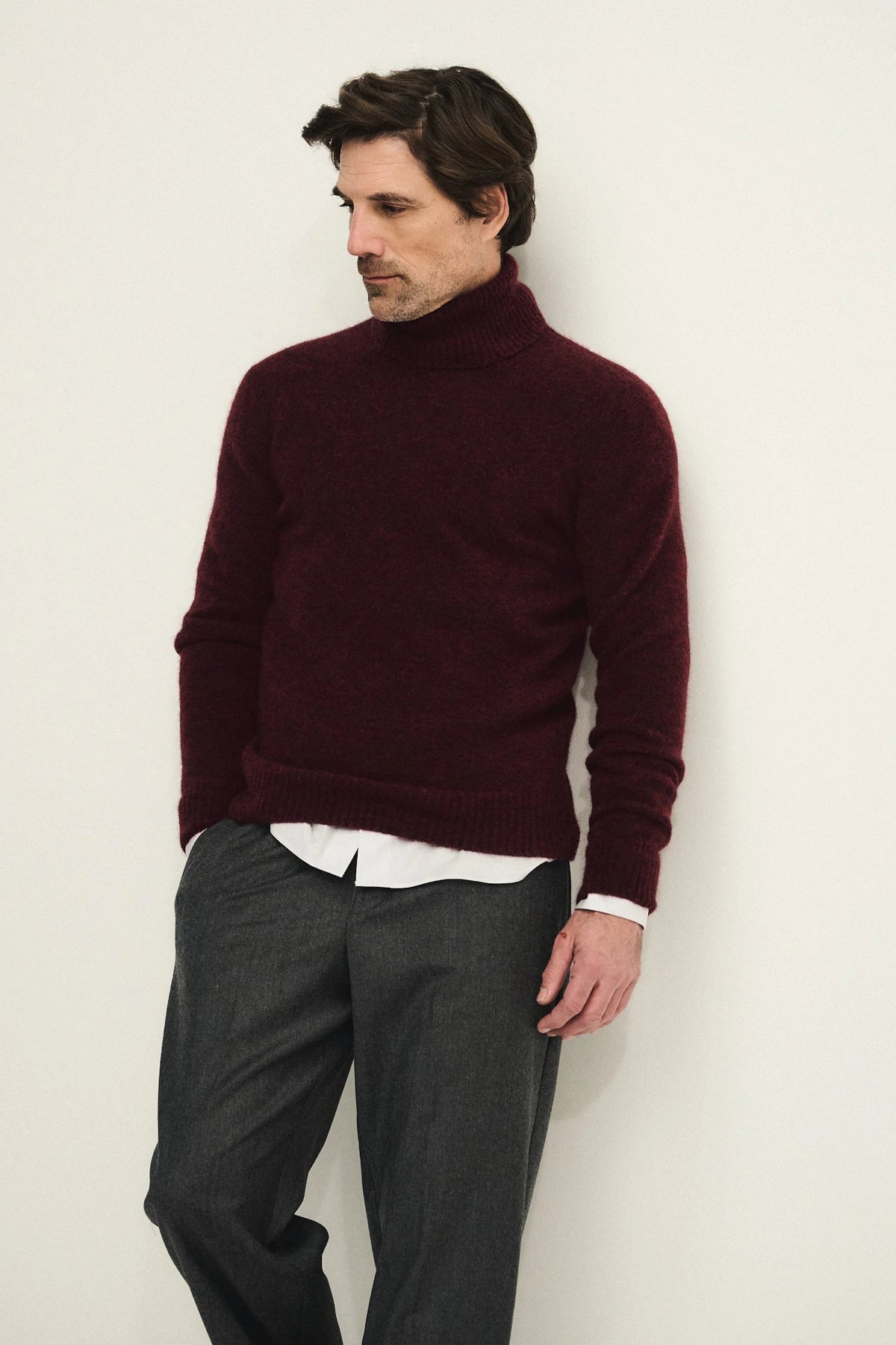 Maglia dolce vita in lana e alpaca elasticizzata