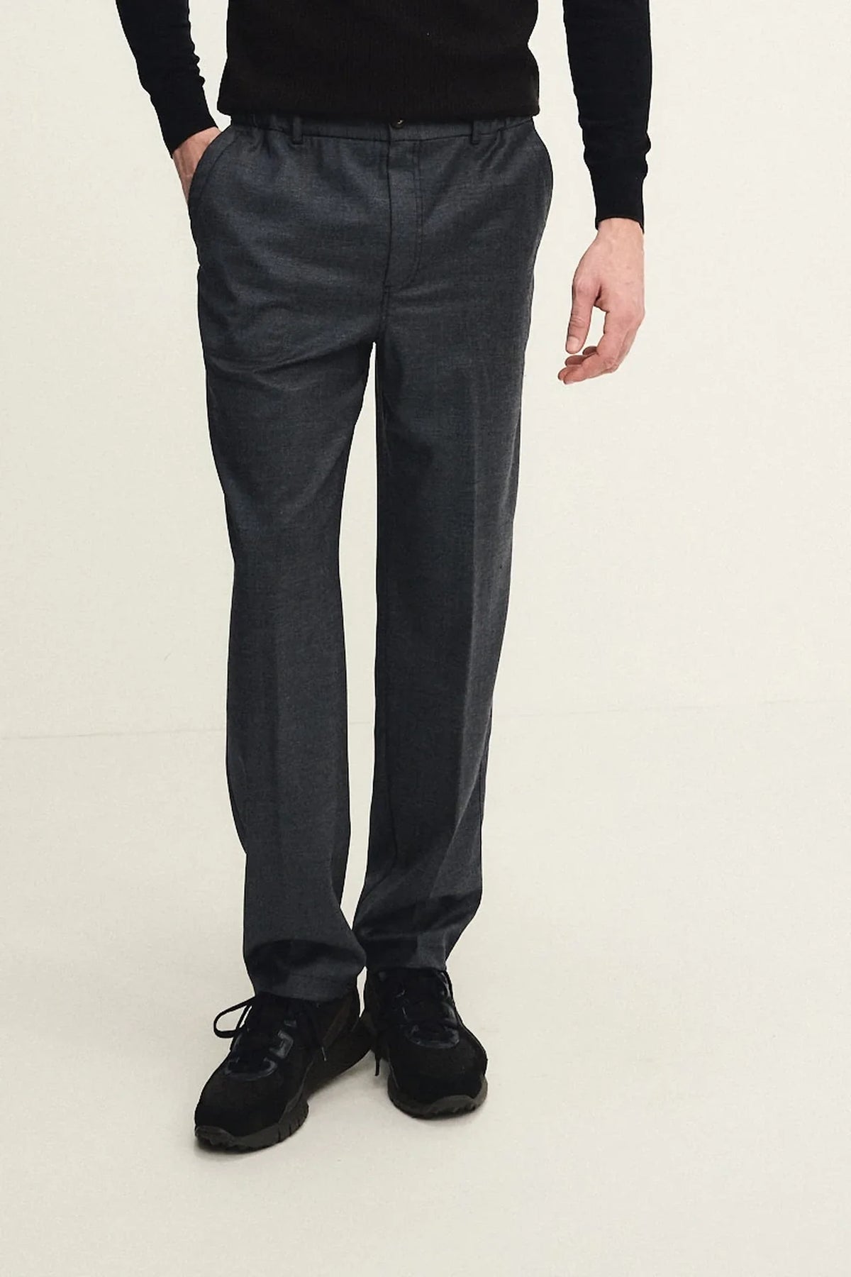 Pantalone in denim di lana vergine extrafine
