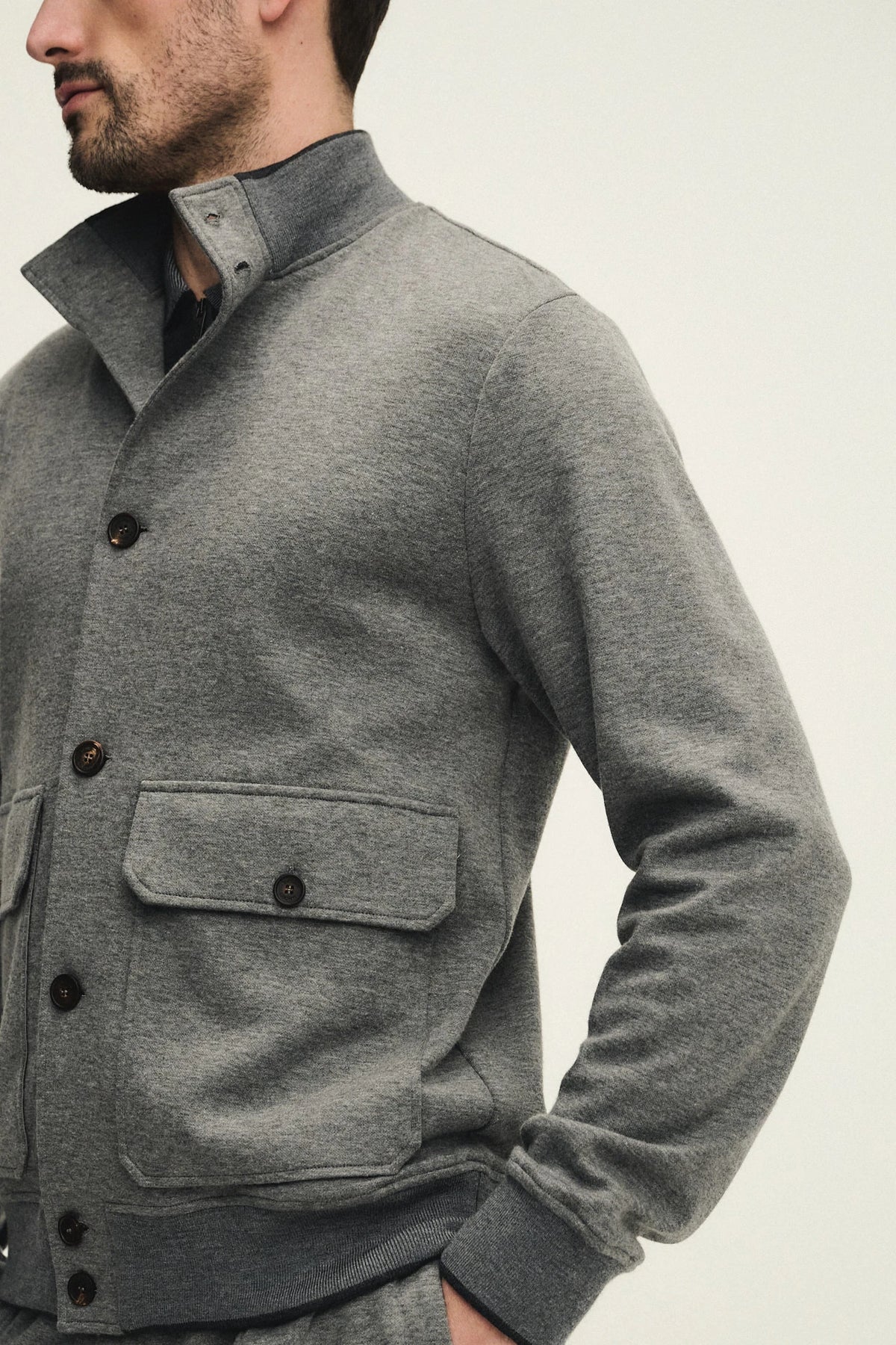 Giubbotto in cotone e cashmere