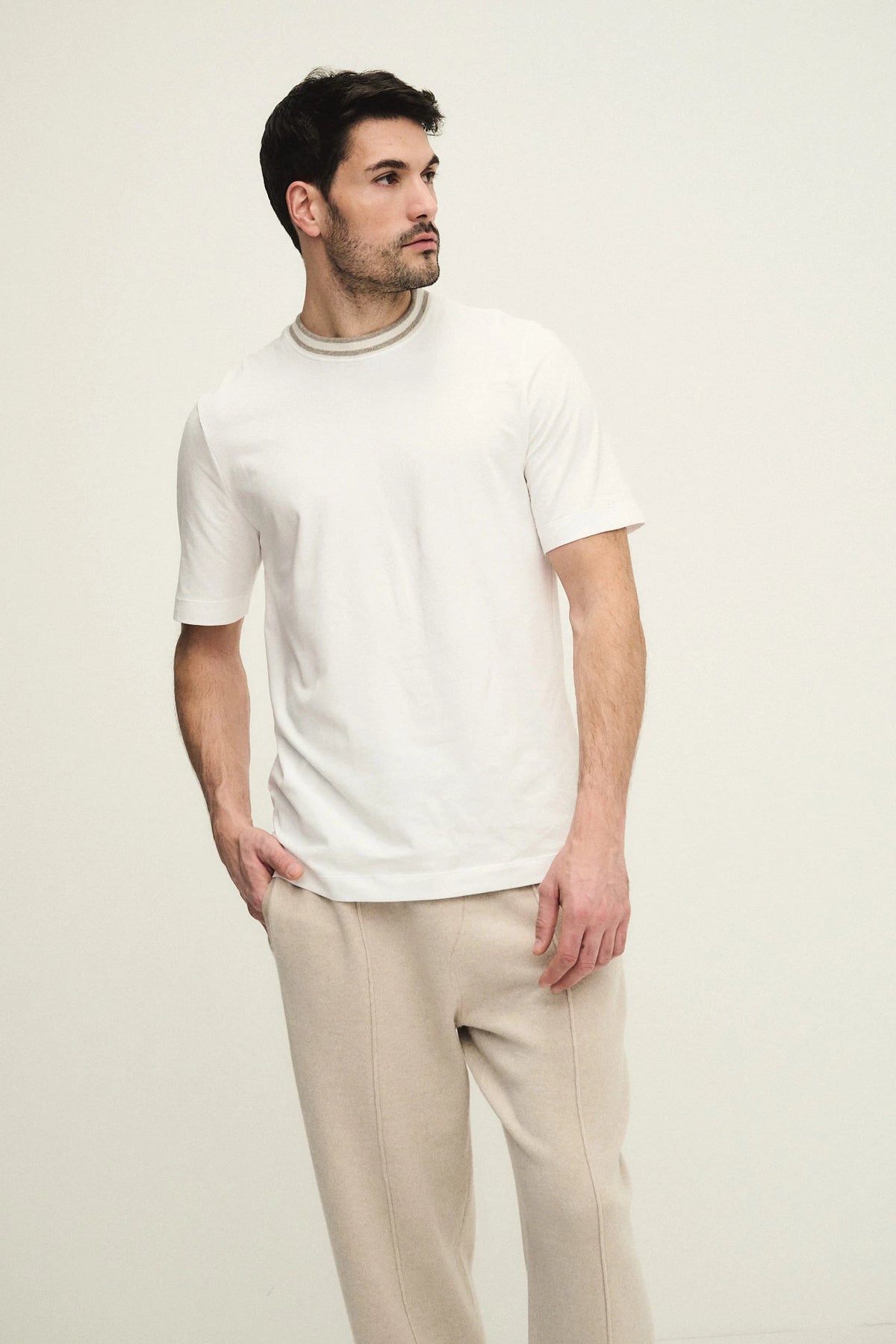 Crew-neck T-shirt in cotton jersey