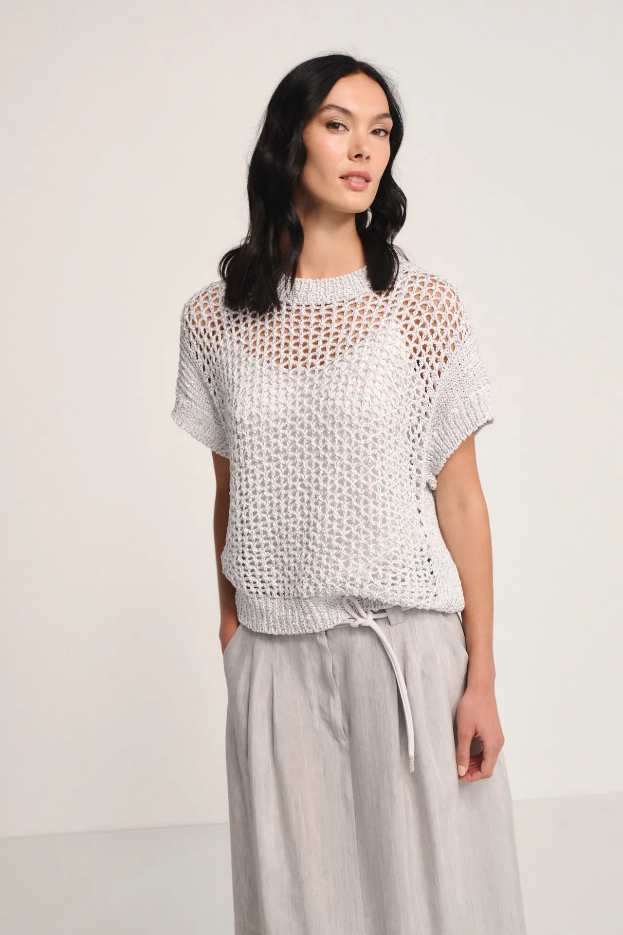 Maglia dazzling traforata