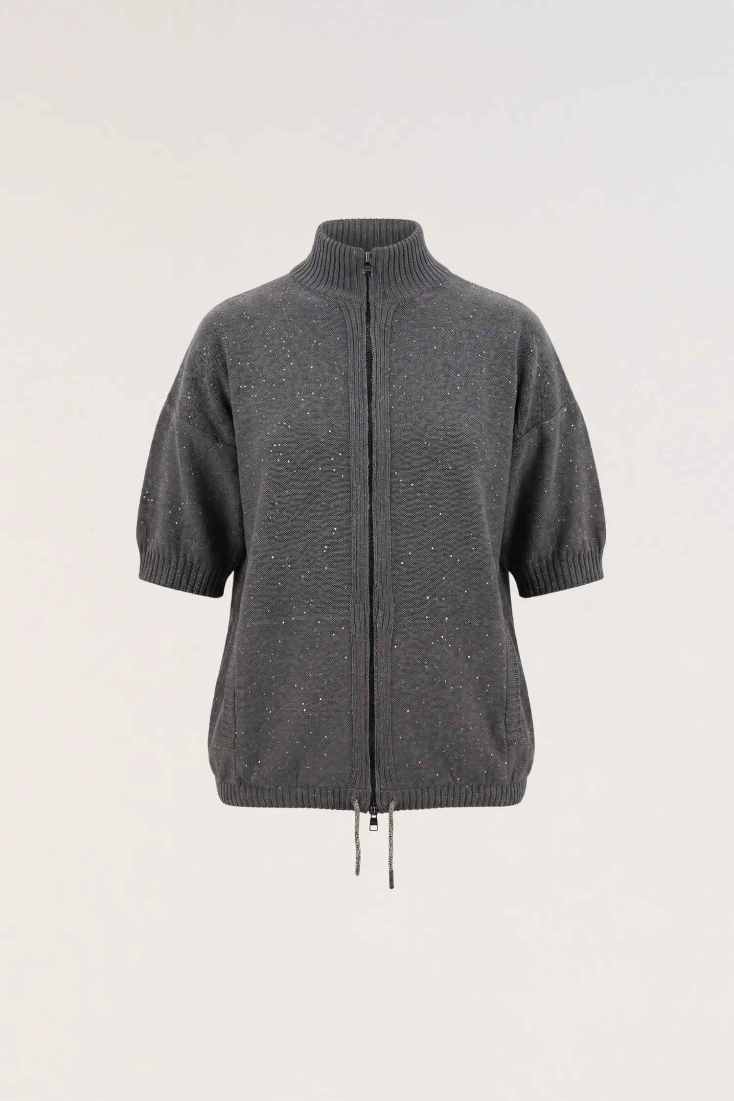 Cardigan zip dazzling in cotone