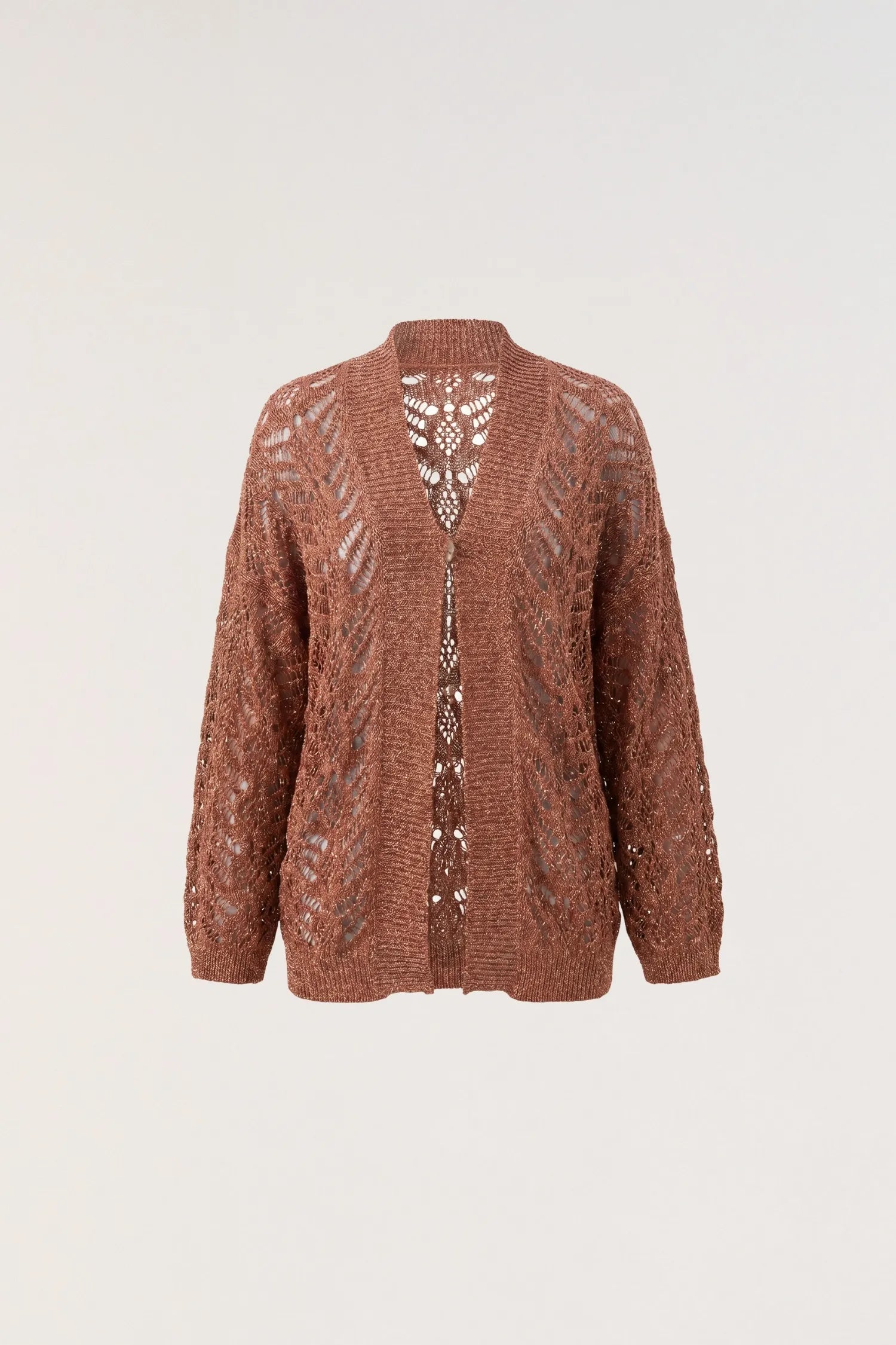 Cardigan dazzling in maglia traforata