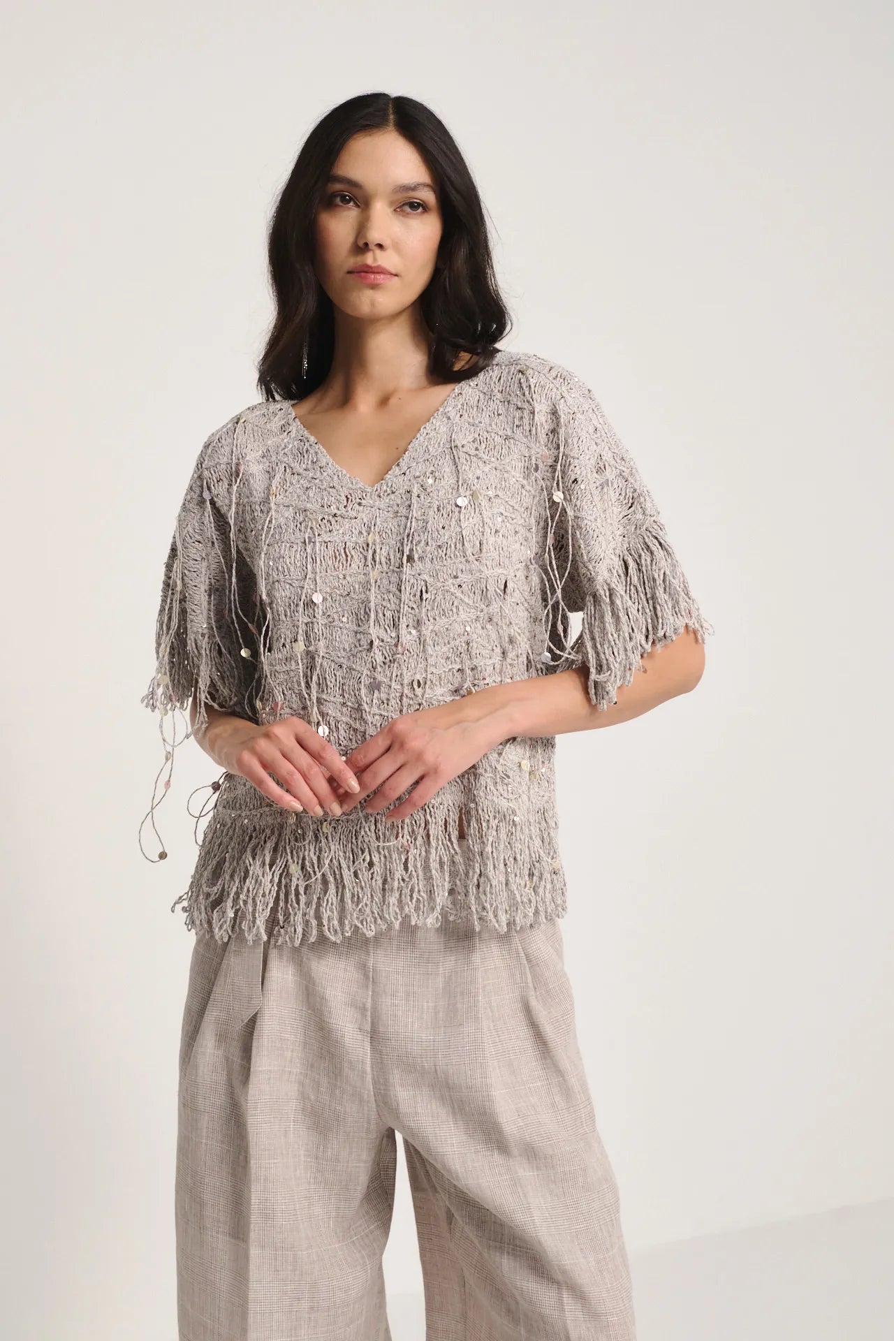 Maglia diamond fringes