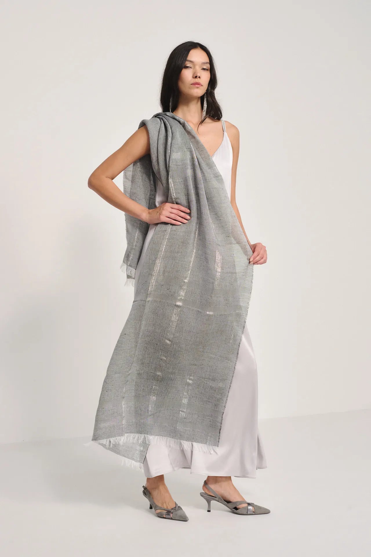 Sciarpa sparkling in lino cotone