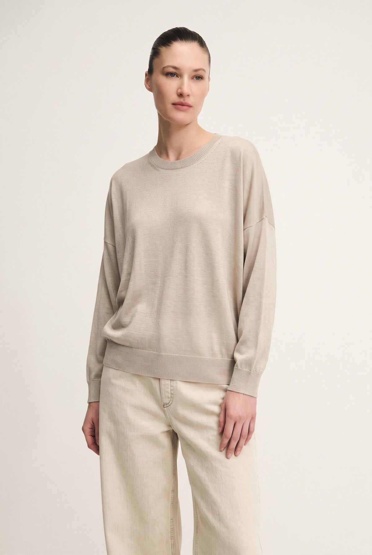 Wool-silk turtleneck