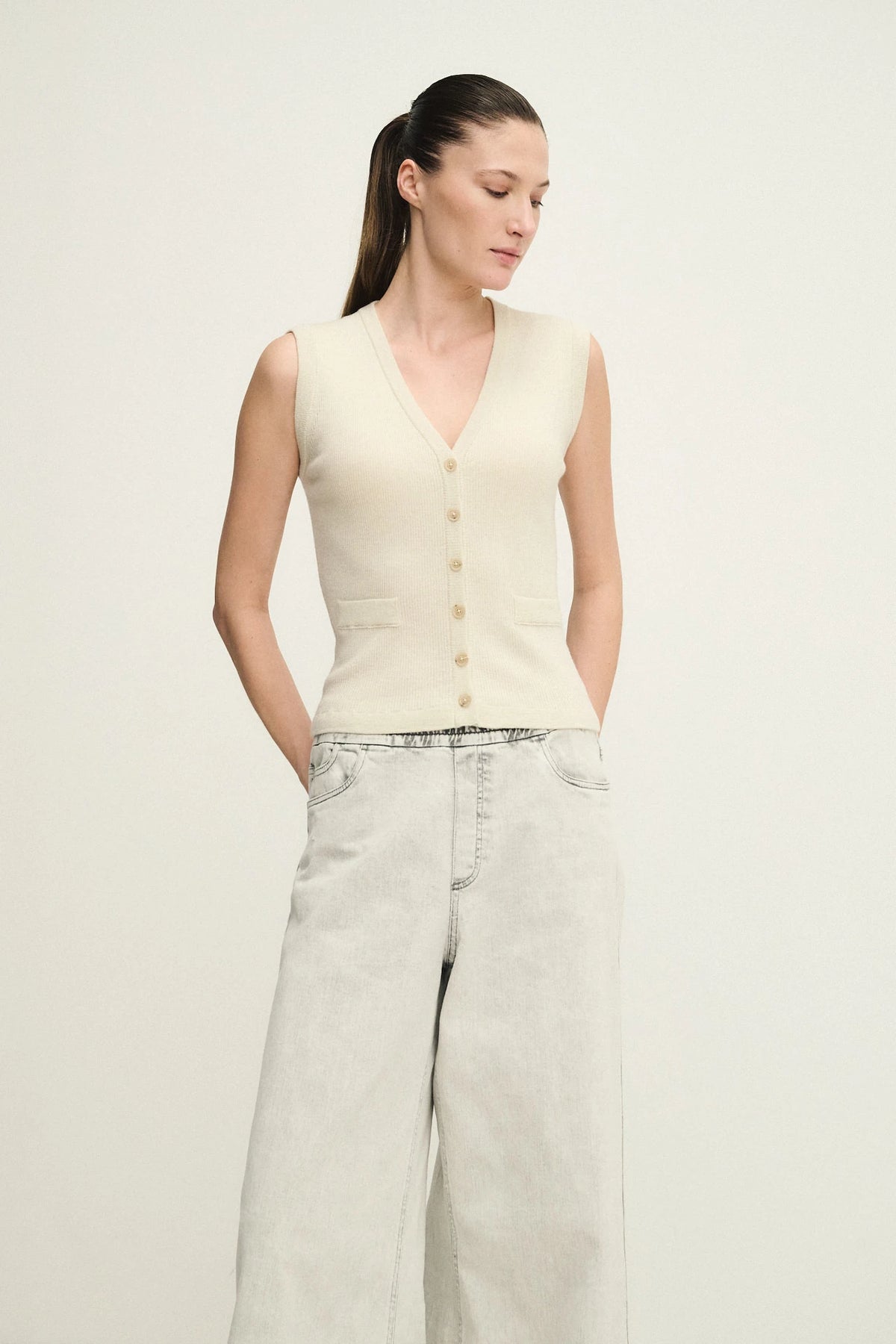 Gilet shimmer in lana