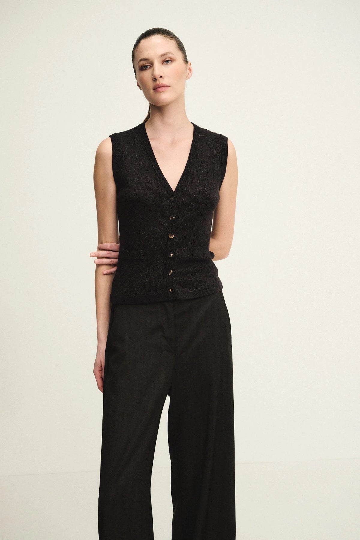 Gilet shimmer in lana