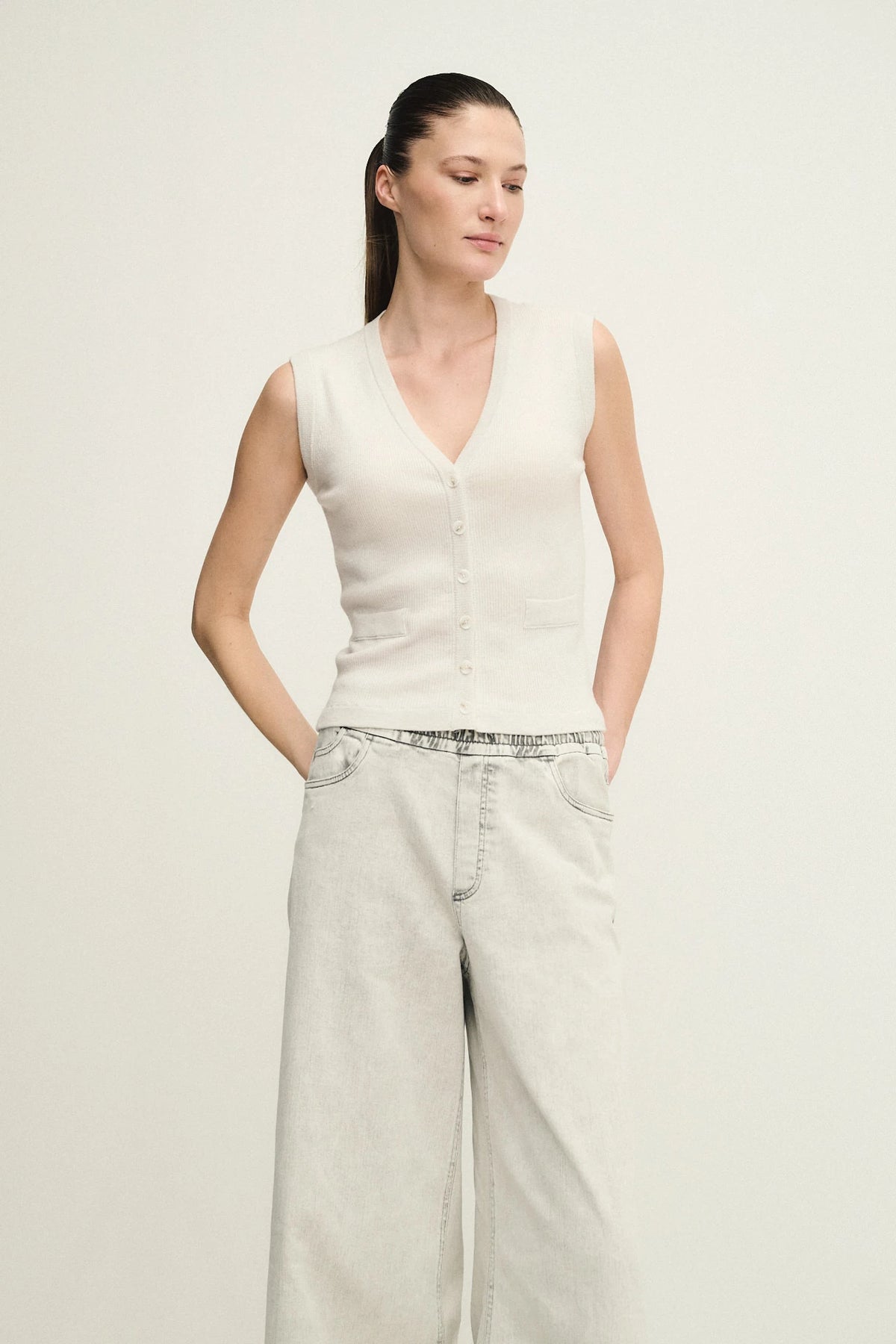 Gilet shimmer in lana