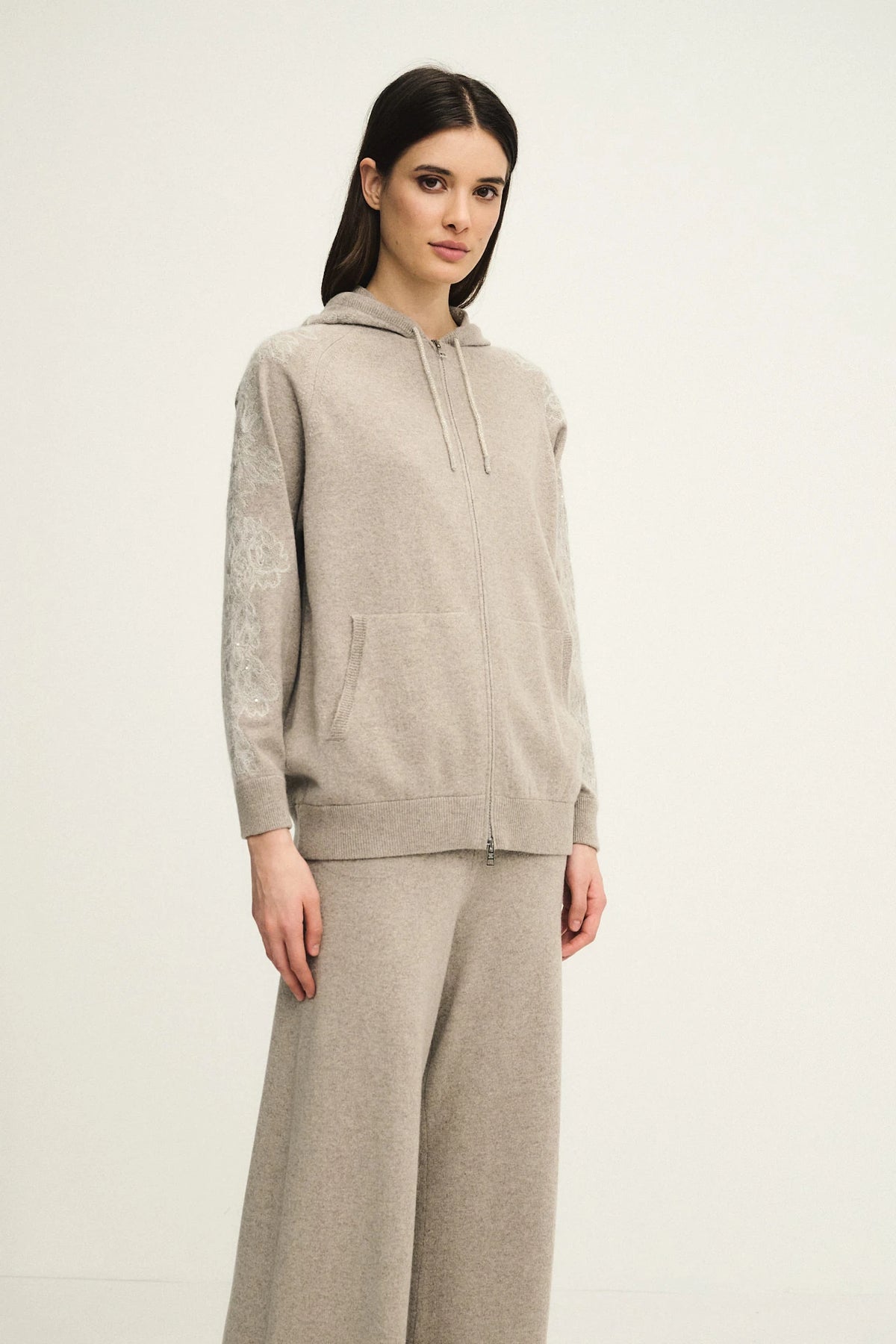 Felpa in maglia Bloom Embroidery