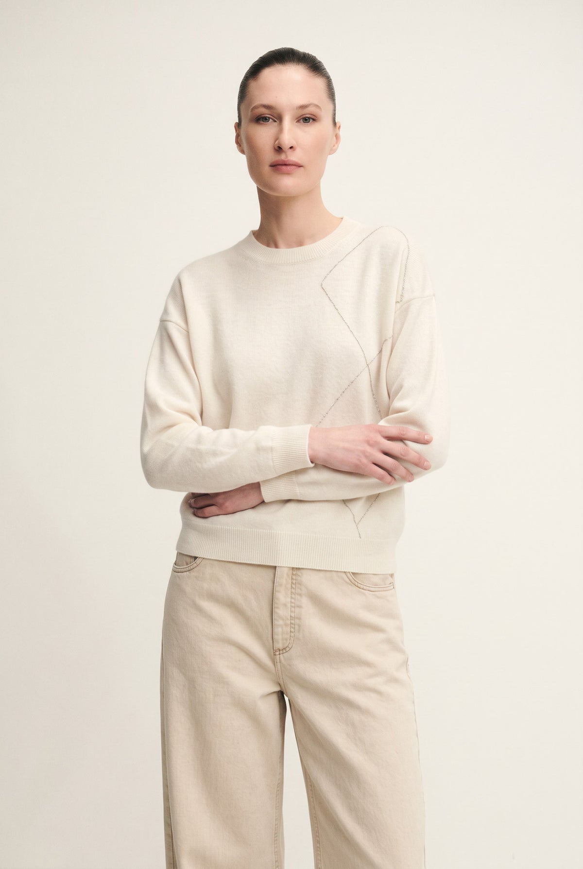 Girocollo Diamond knit