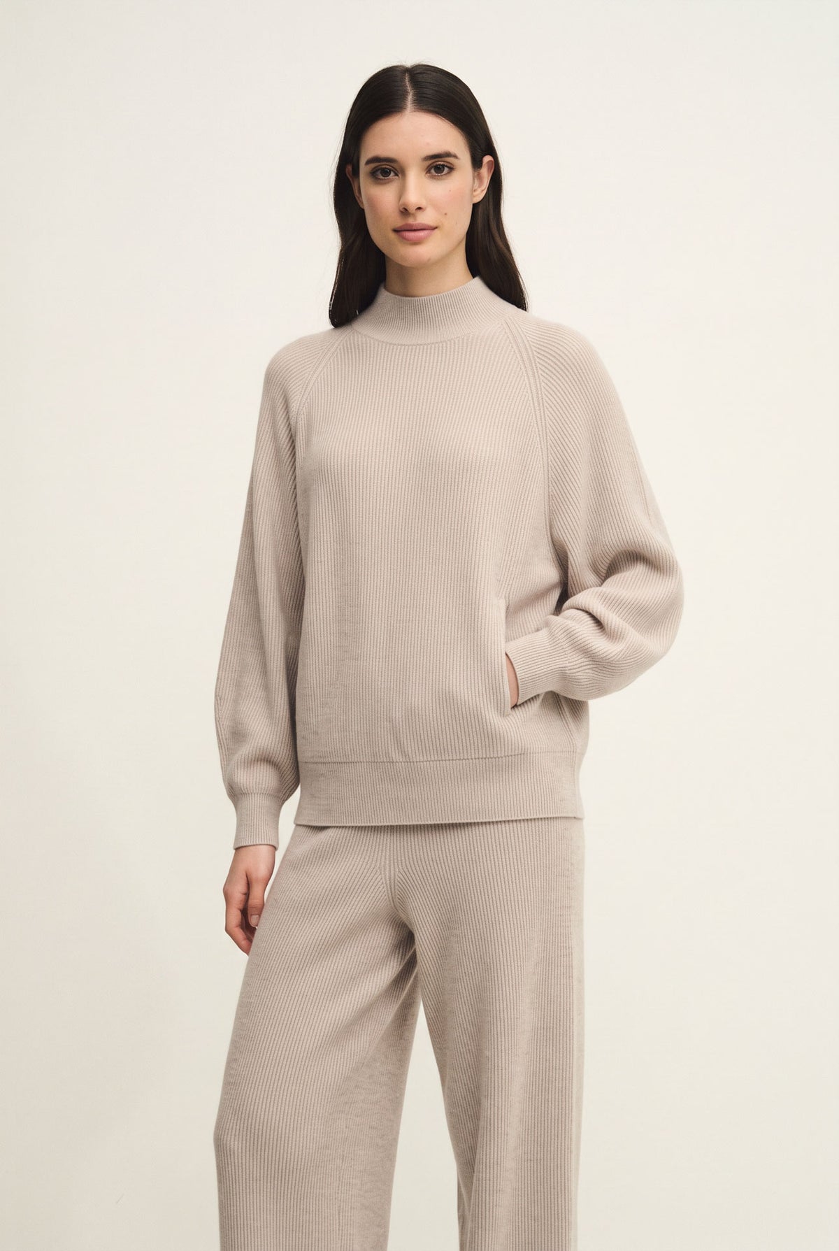 Half-zip English rib jumper