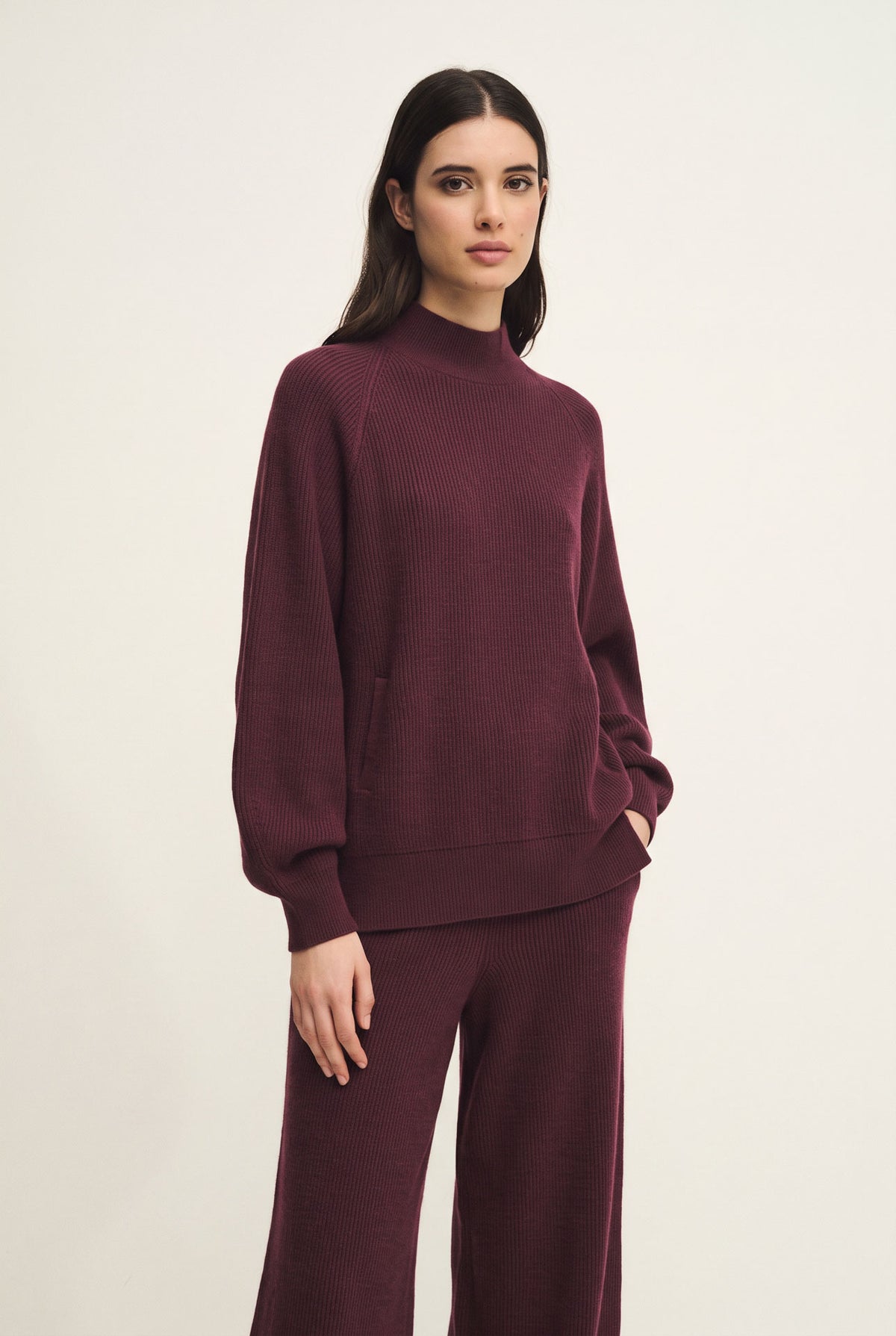 Half-zip English rib jumper