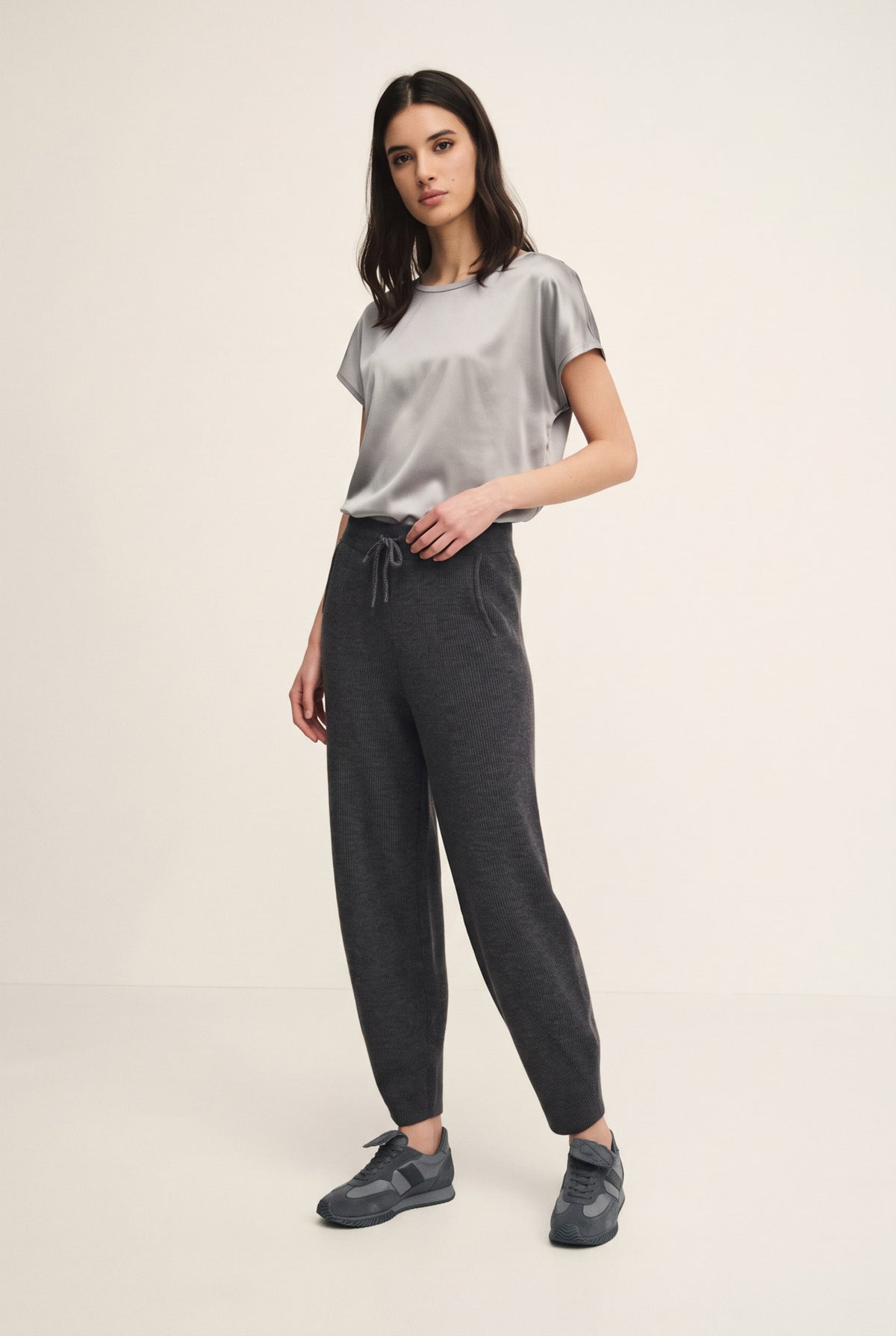 English knit balloon trousers