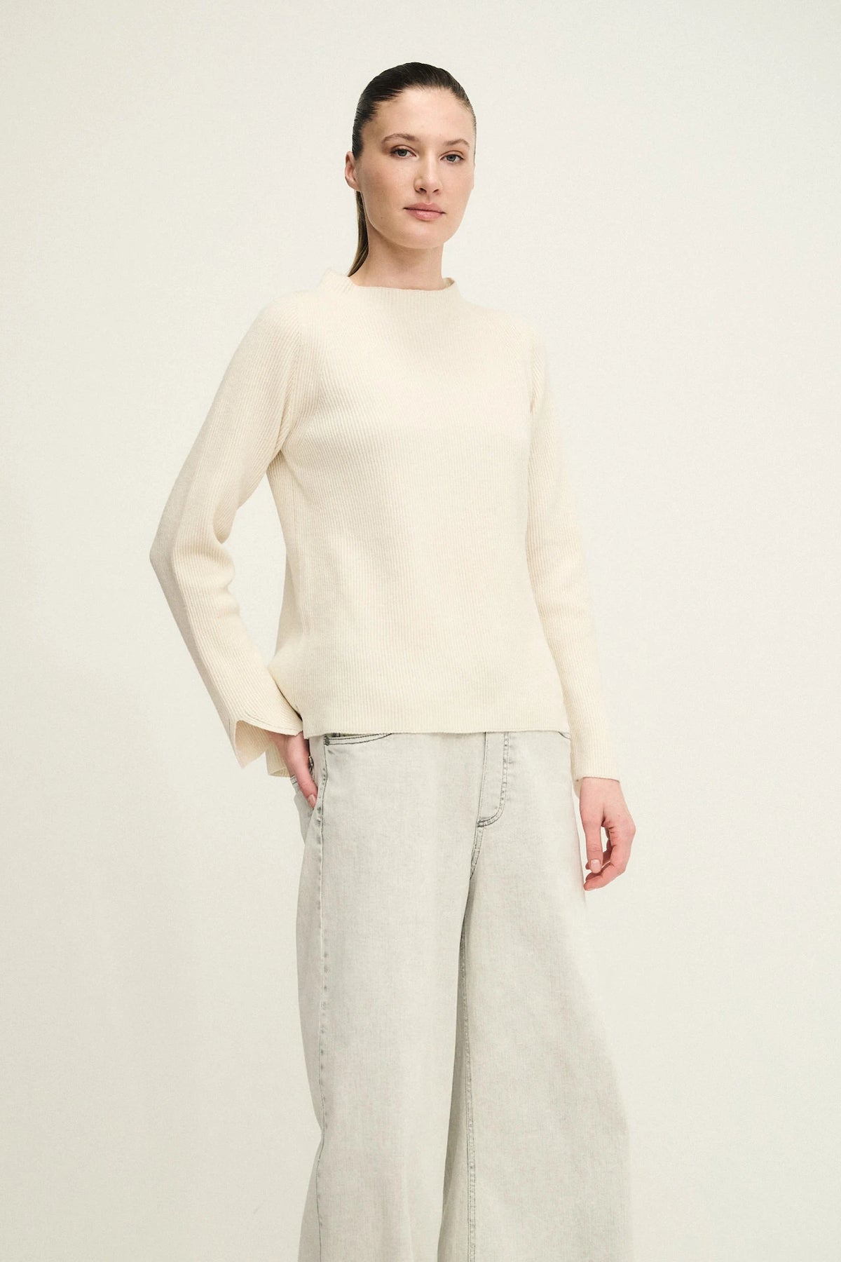 Maglia in costa inglese Slit cuff