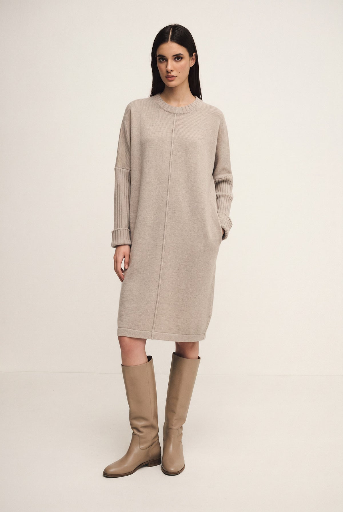 Abito midi in maglia Diamond