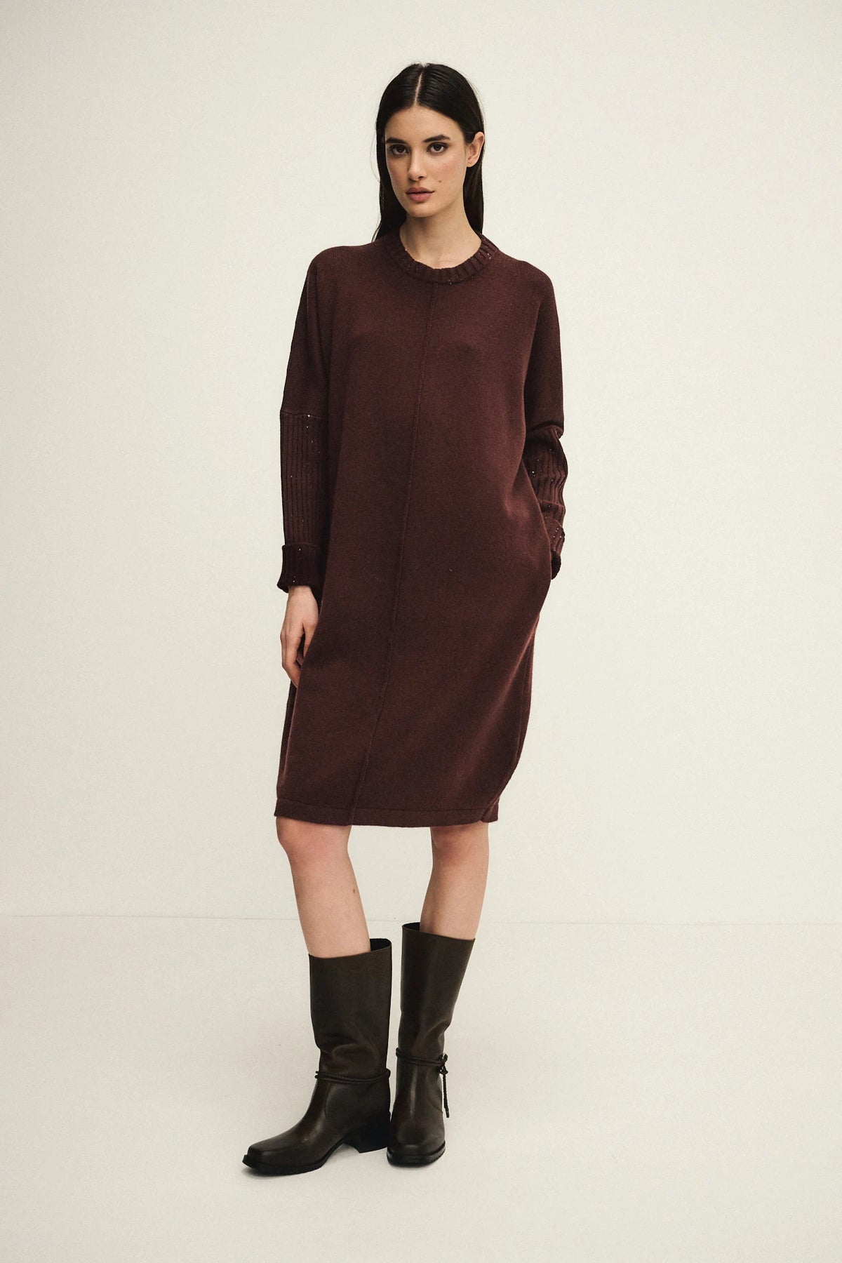 Abito midi in maglia Diamond