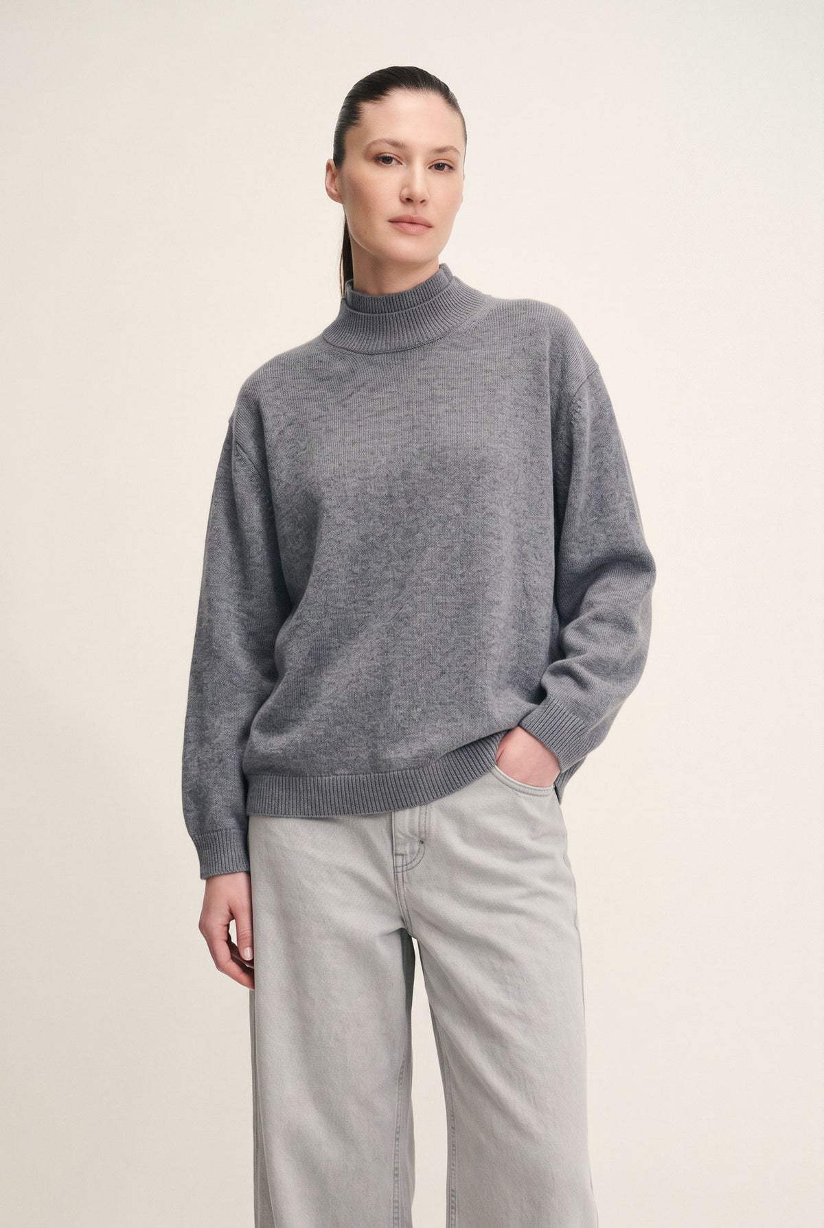 Shiny Layered Collar Jumper