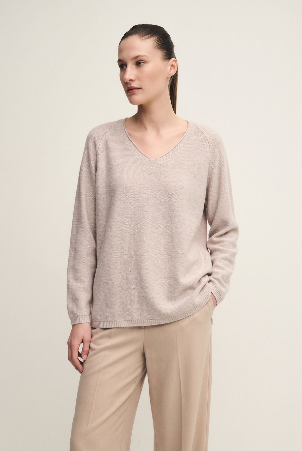 Maglia dazzling con scollo a V
