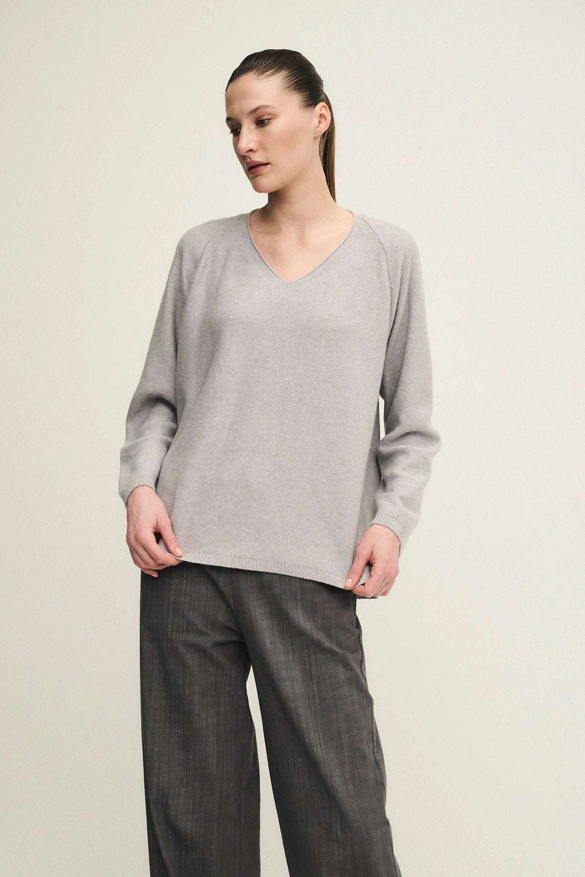 Maglia dazzling con scollo a V