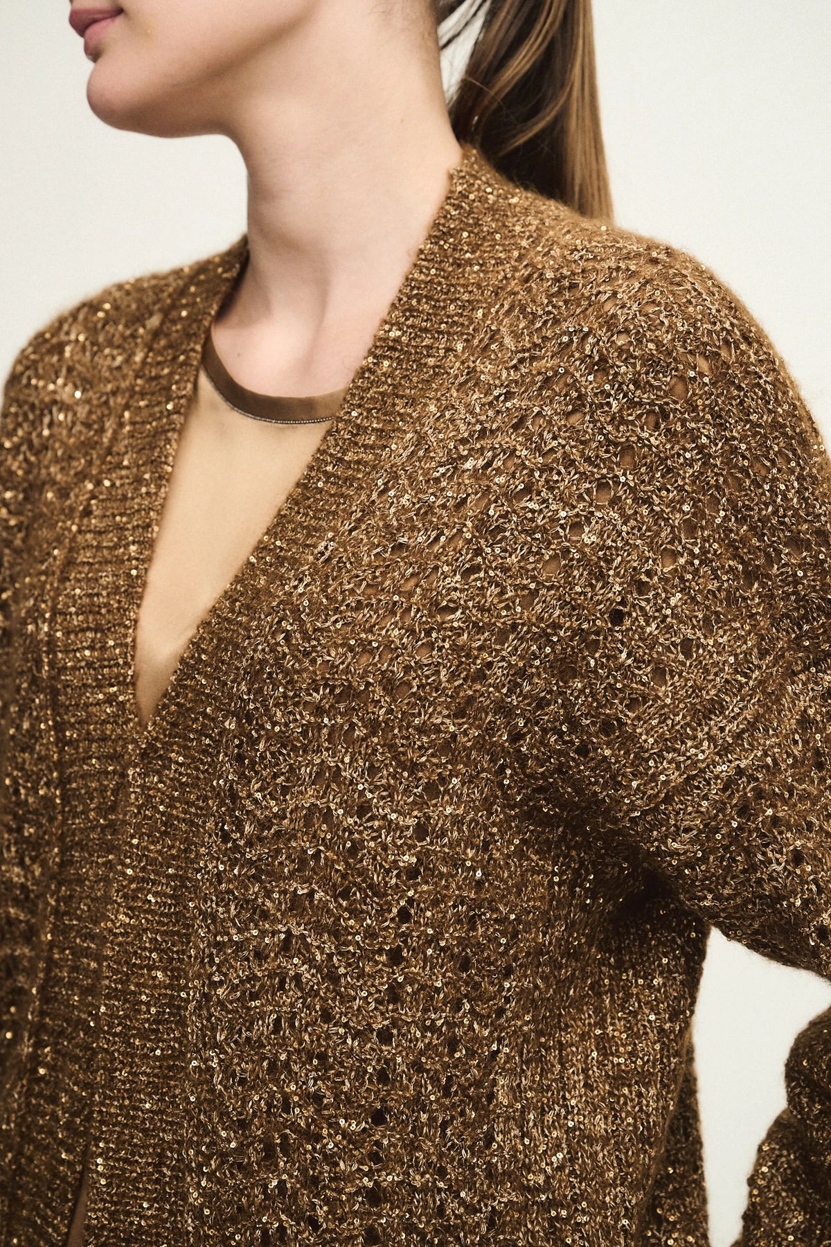 Cardigan Diamond in maglia