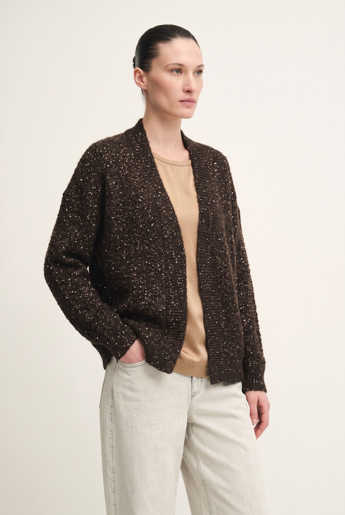 Cardigan Diamond in maglia