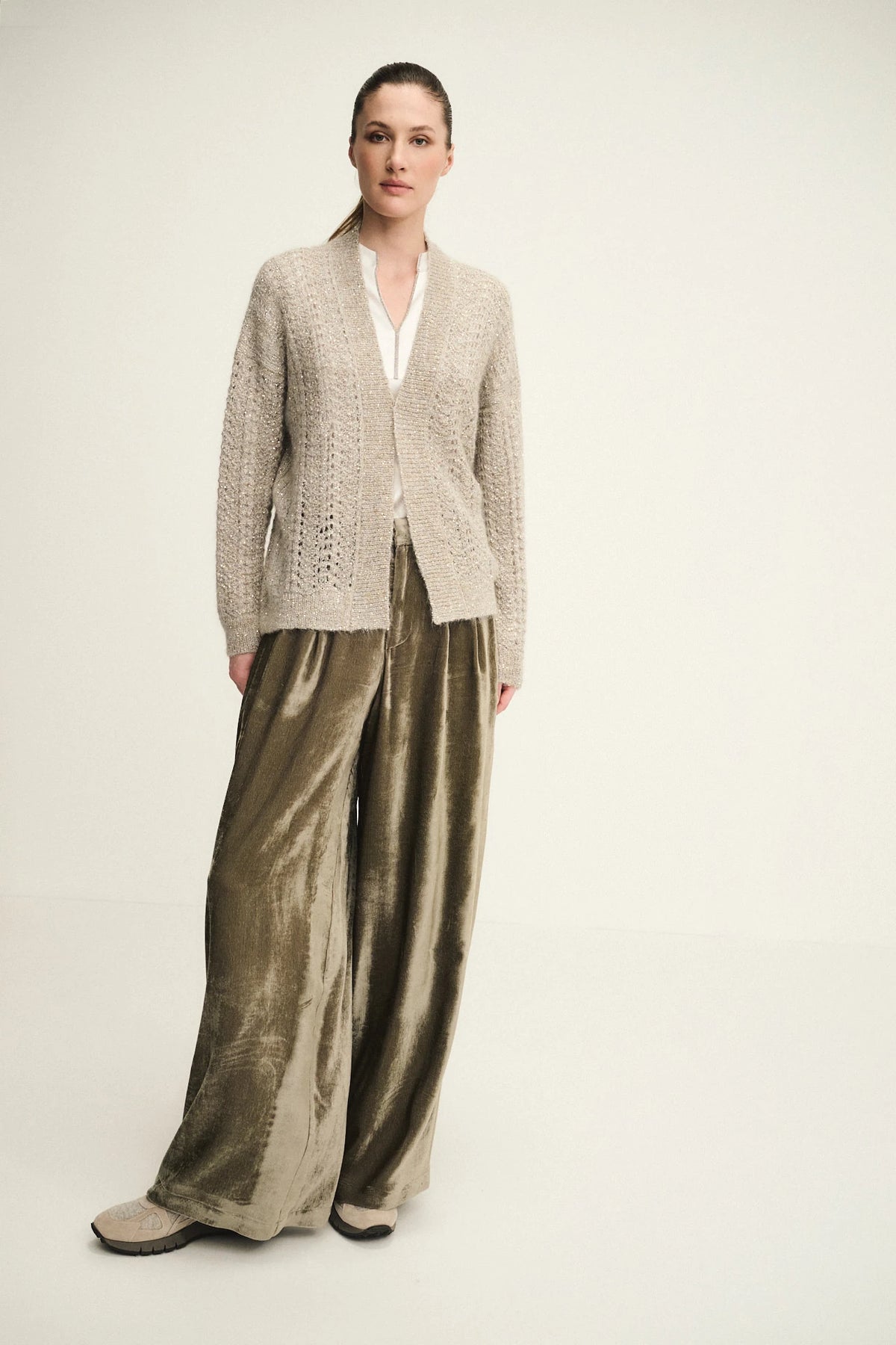Cardigan Diamond in maglia