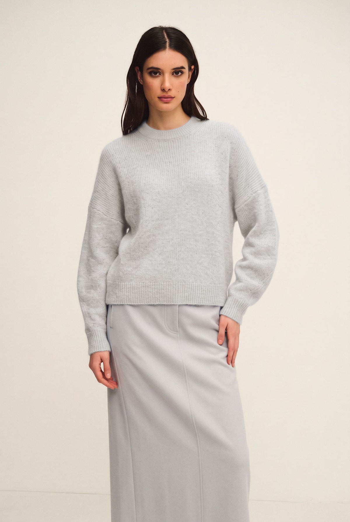 Girocollo shiny in maglia inglese
