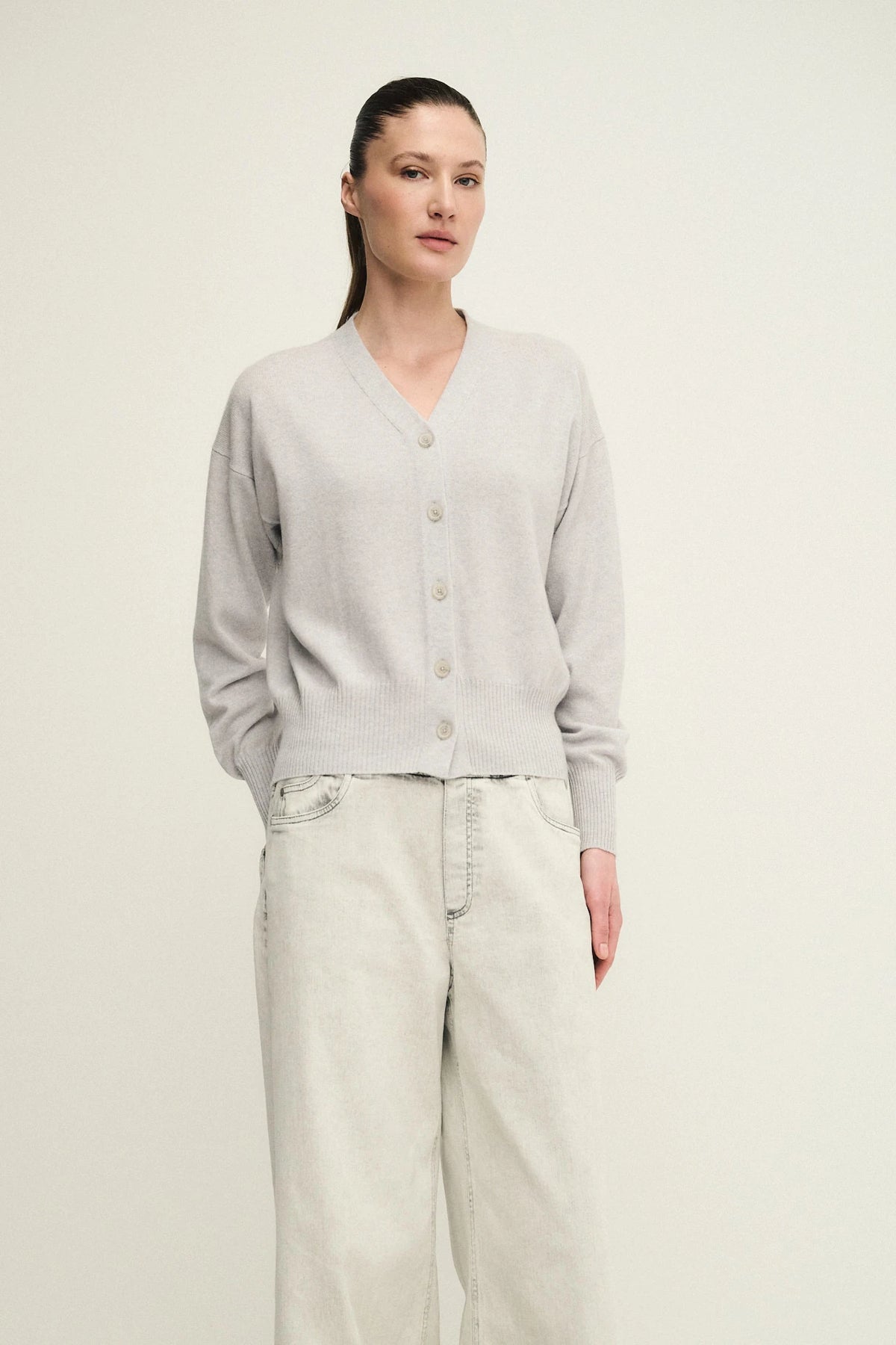 Cardigan in maglia di puro cashmere