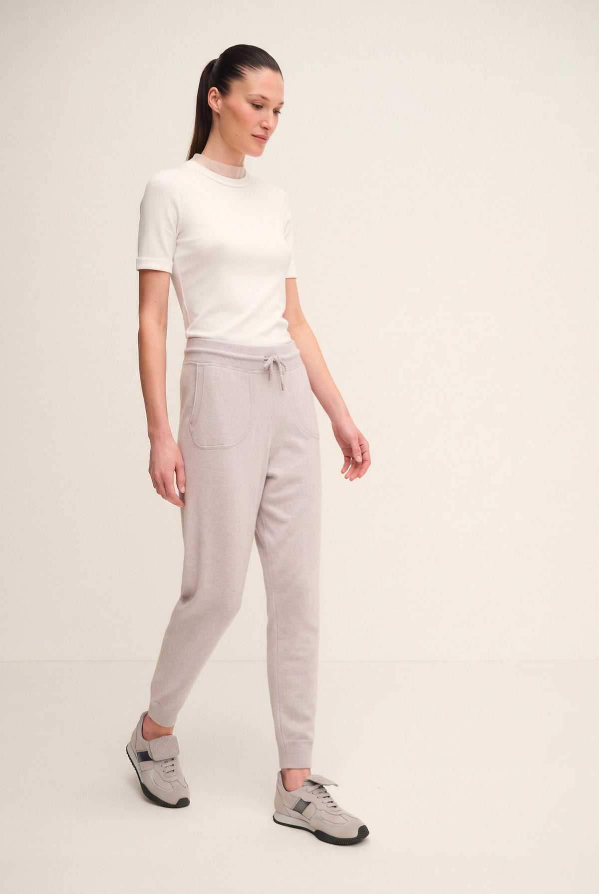 Pantaloni in maglia di cashmere