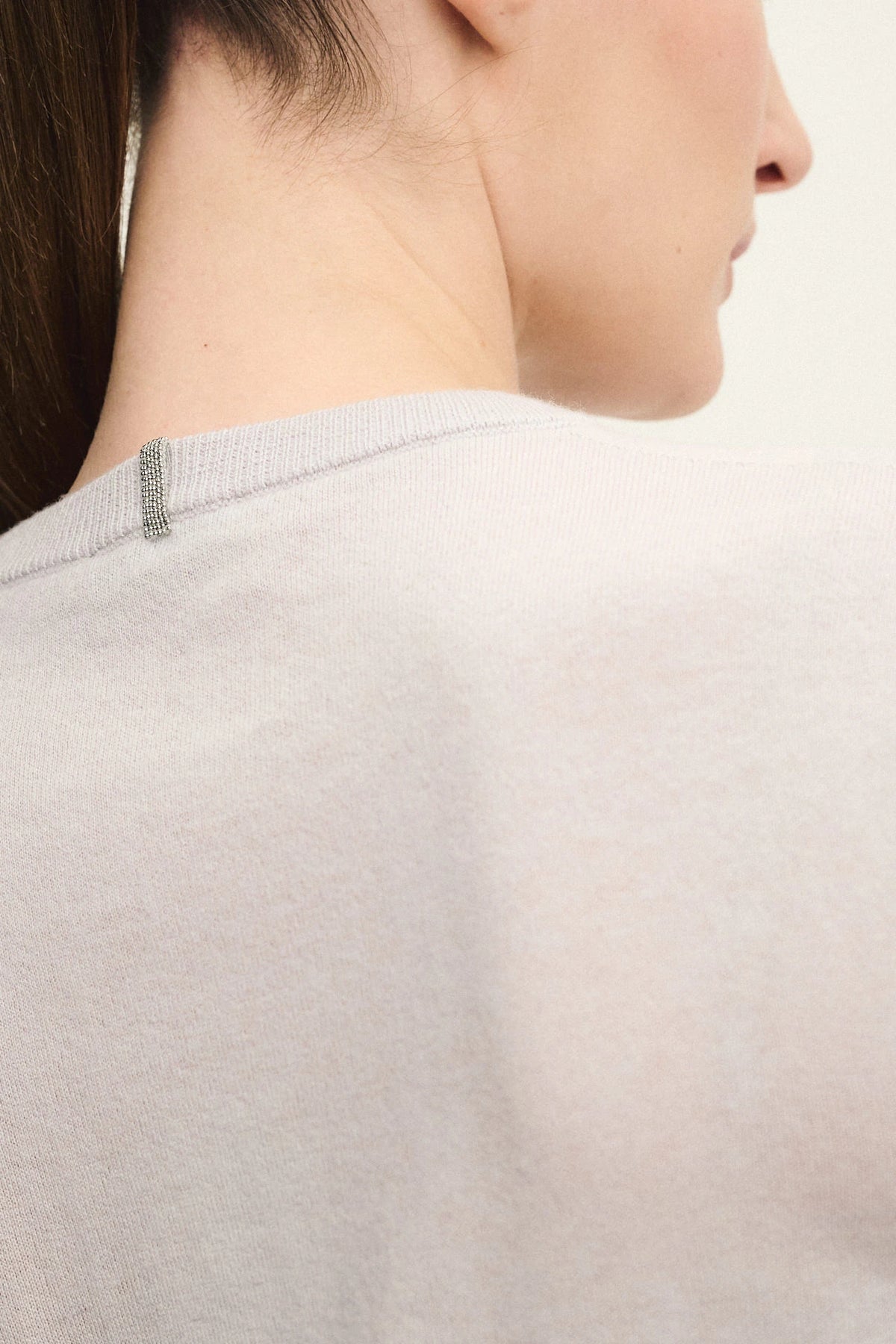 Girocollo in maglia superfine di puro cashmere