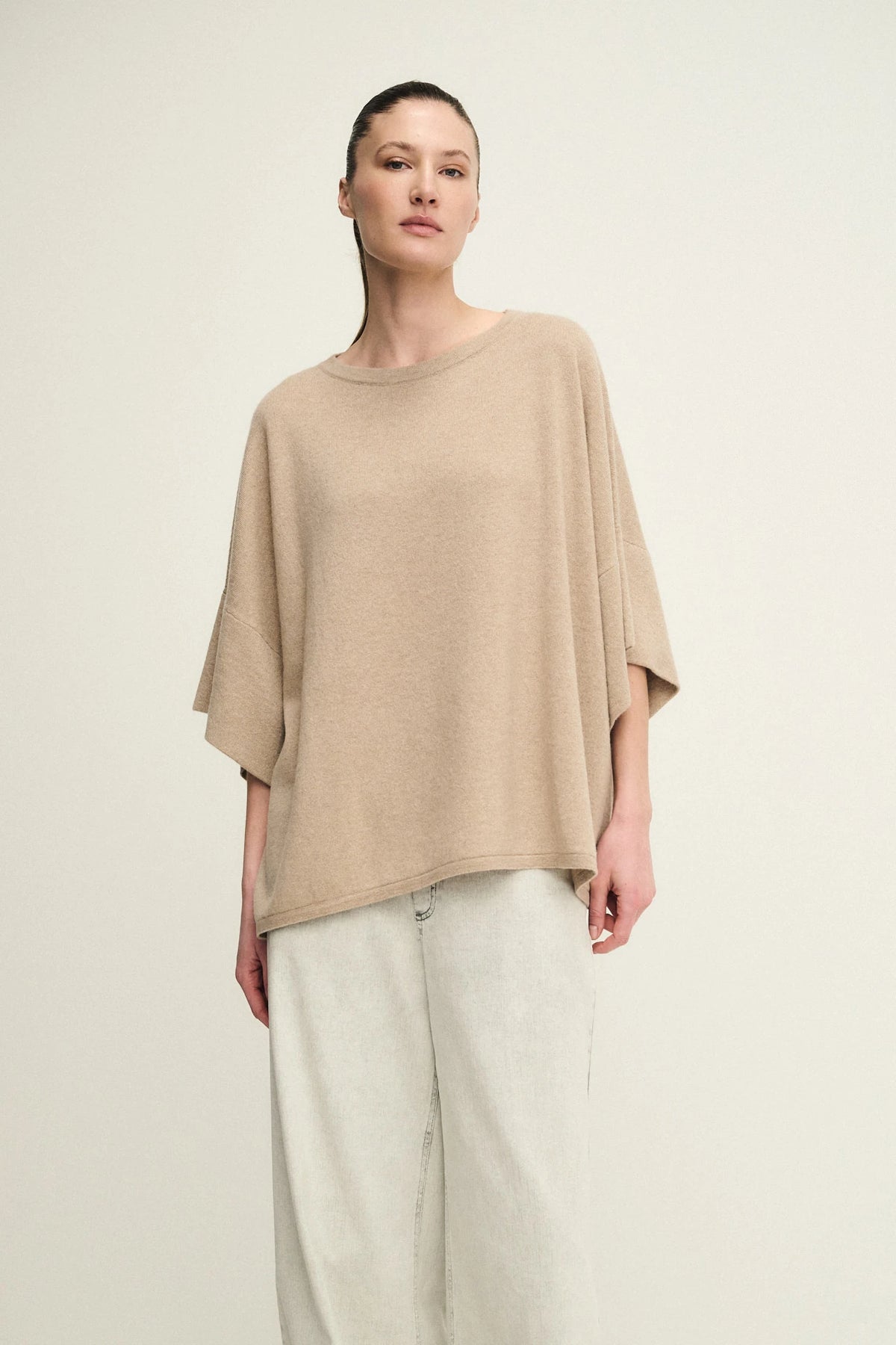 Cappa in maglia di puro cashmere